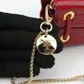 Mini Drawstring Red Enamel 1NR016 42巾着型 ミニ レッド エナメル 1NR016 42