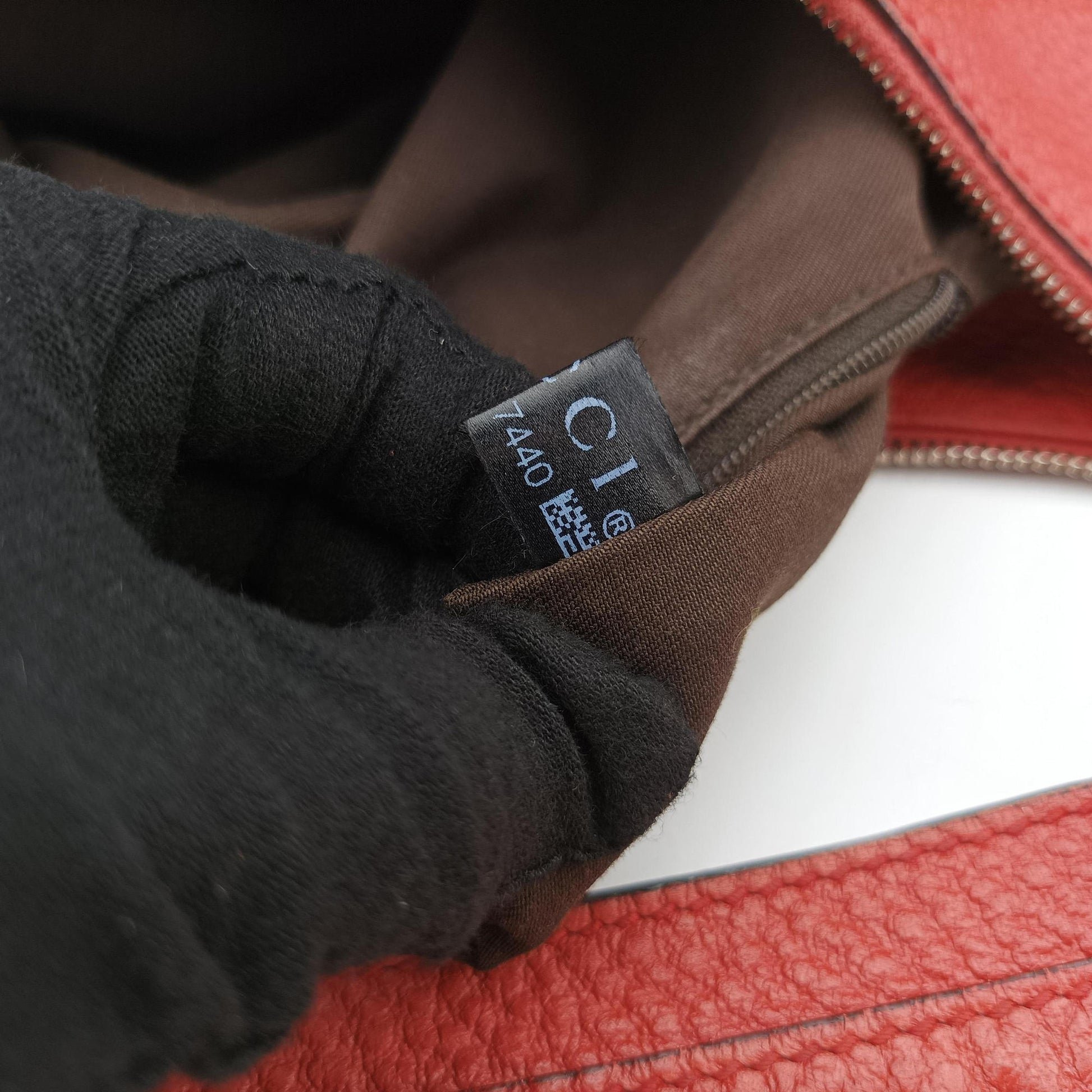 Bamboo Ring Hobo Red Leather 211519 G4517440バンブーリングホーボー レッド レザー 211519 G4517440