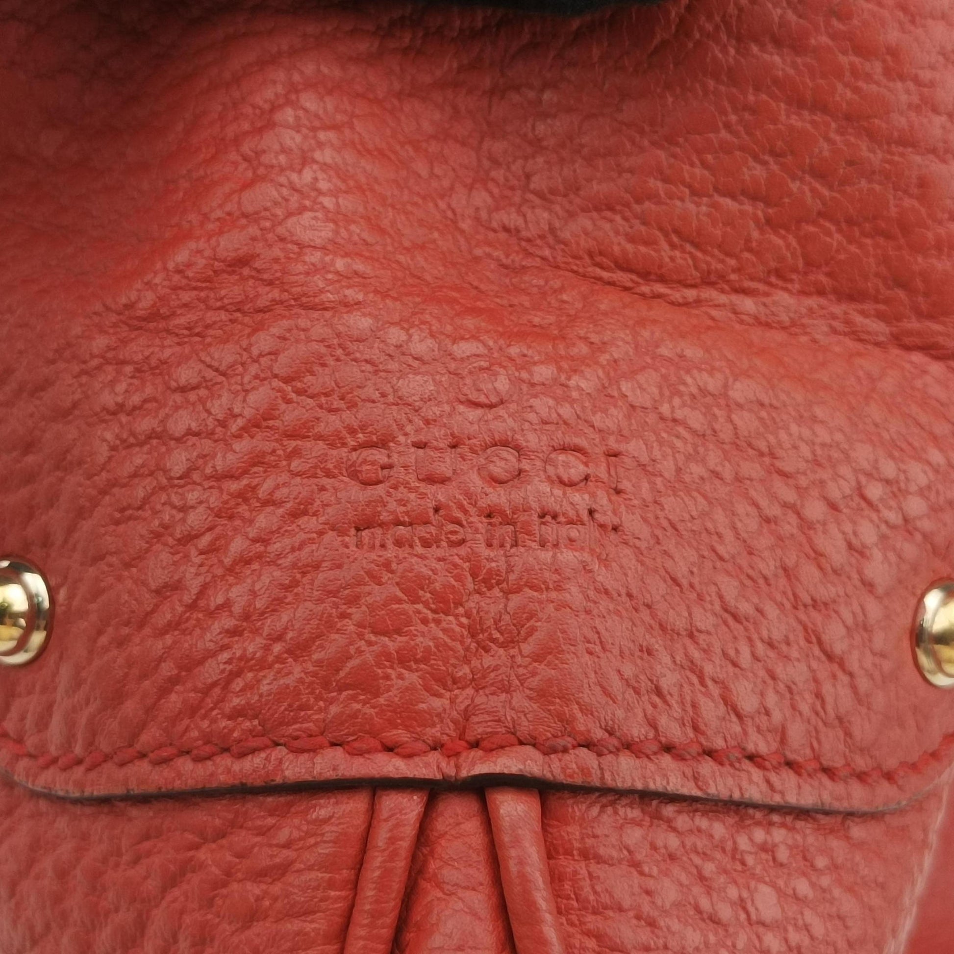 Bamboo Ring Hobo Red Leather 211519 G4517440バンブーリングホーボー レッド レザー 211519 G4517440