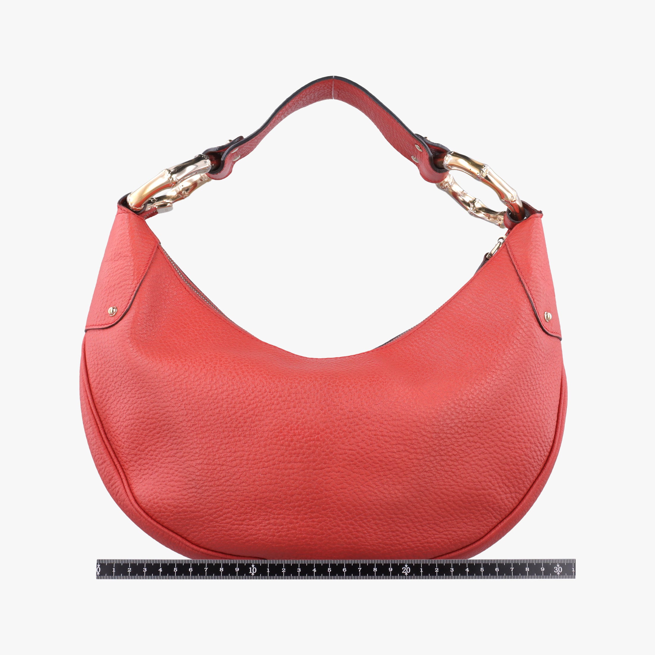 Bamboo Ring Hobo Red Leather 211519 G4517440バンブーリングホーボー レッド レザー 211519 G4517440