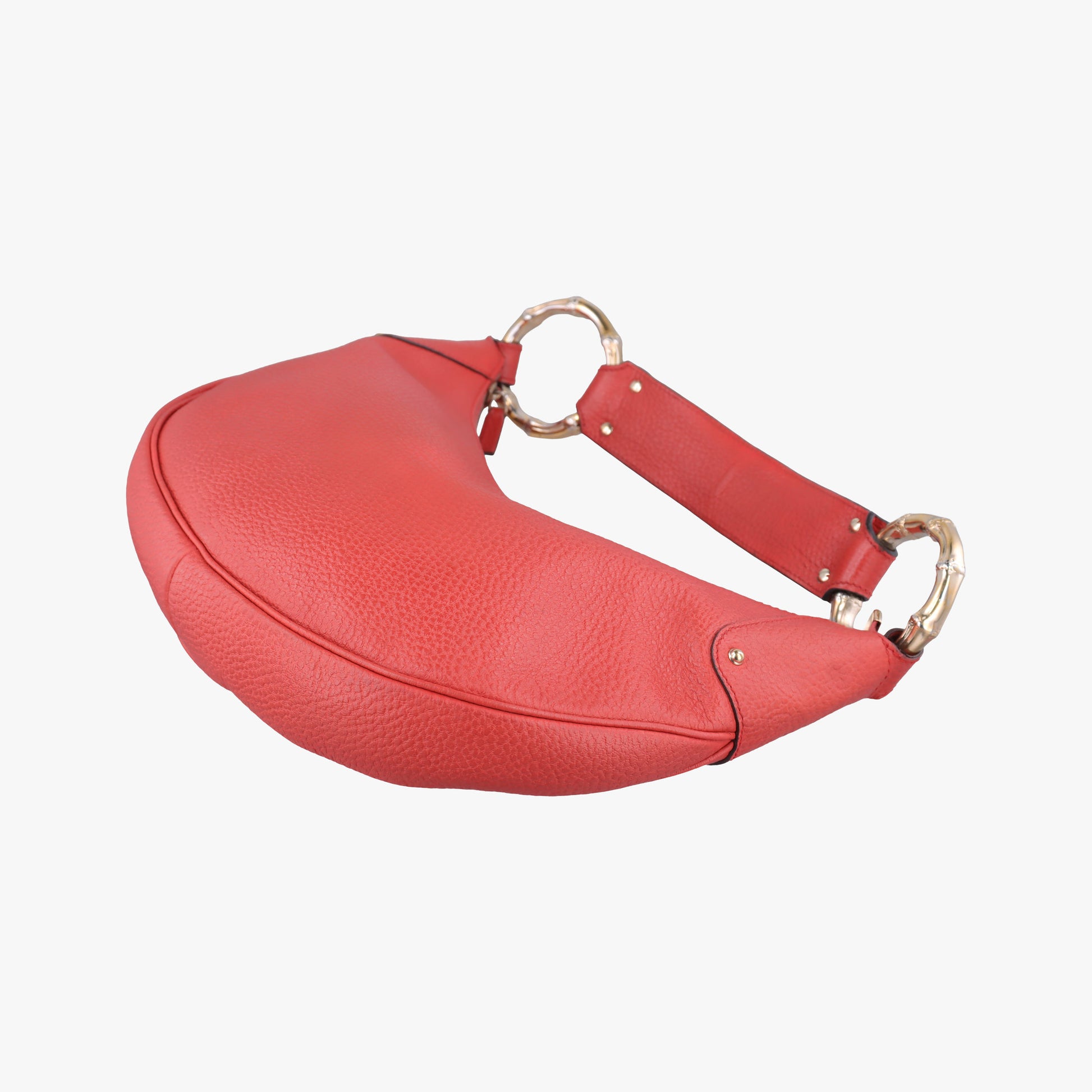 Bamboo Ring Hobo Red Leather 211519 G4517440バンブーリングホーボー レッド レザー 211519 G4517440