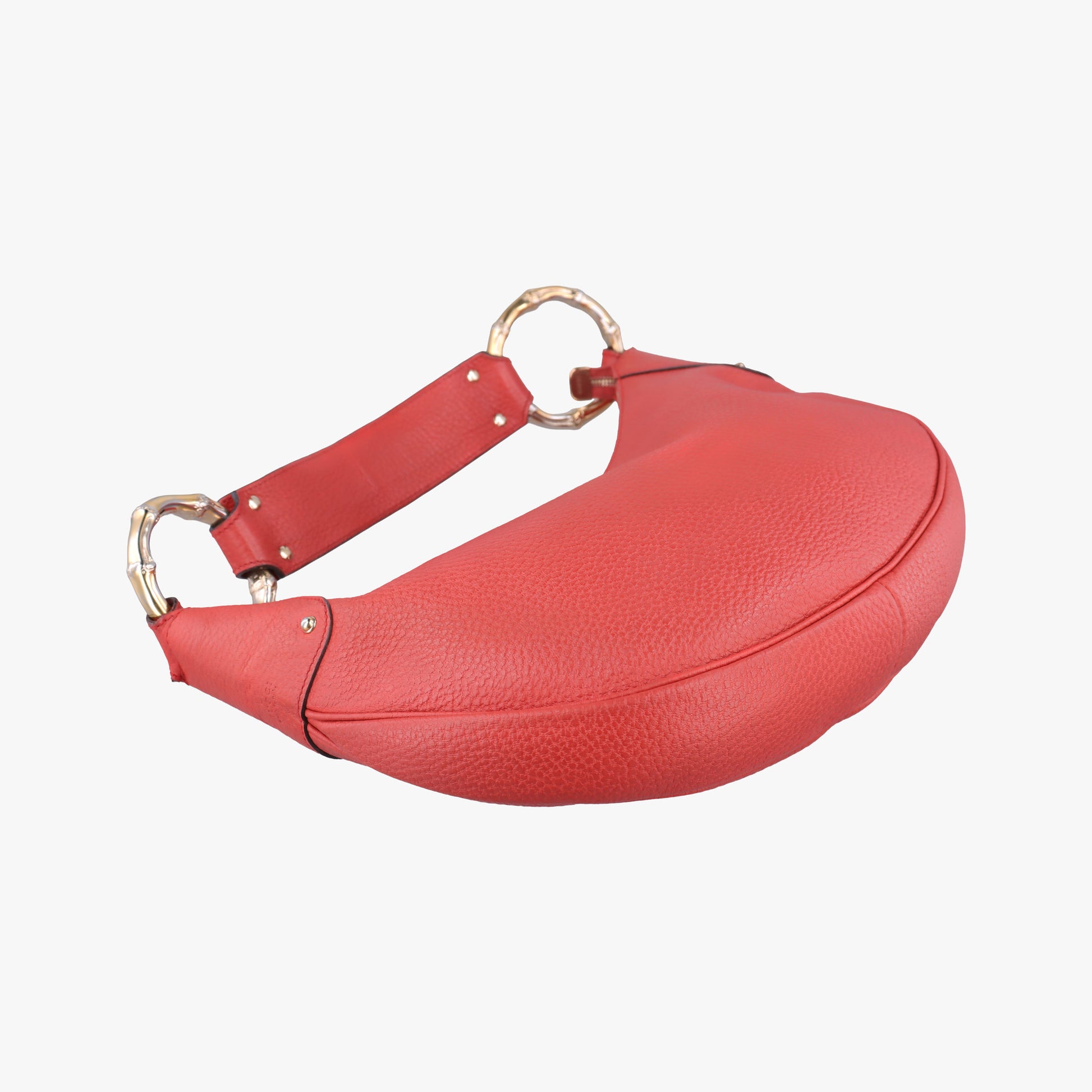 Bamboo Ring Hobo Red Leather 211519 G4517440バンブーリングホーボー レッド レザー 211519 G4517440