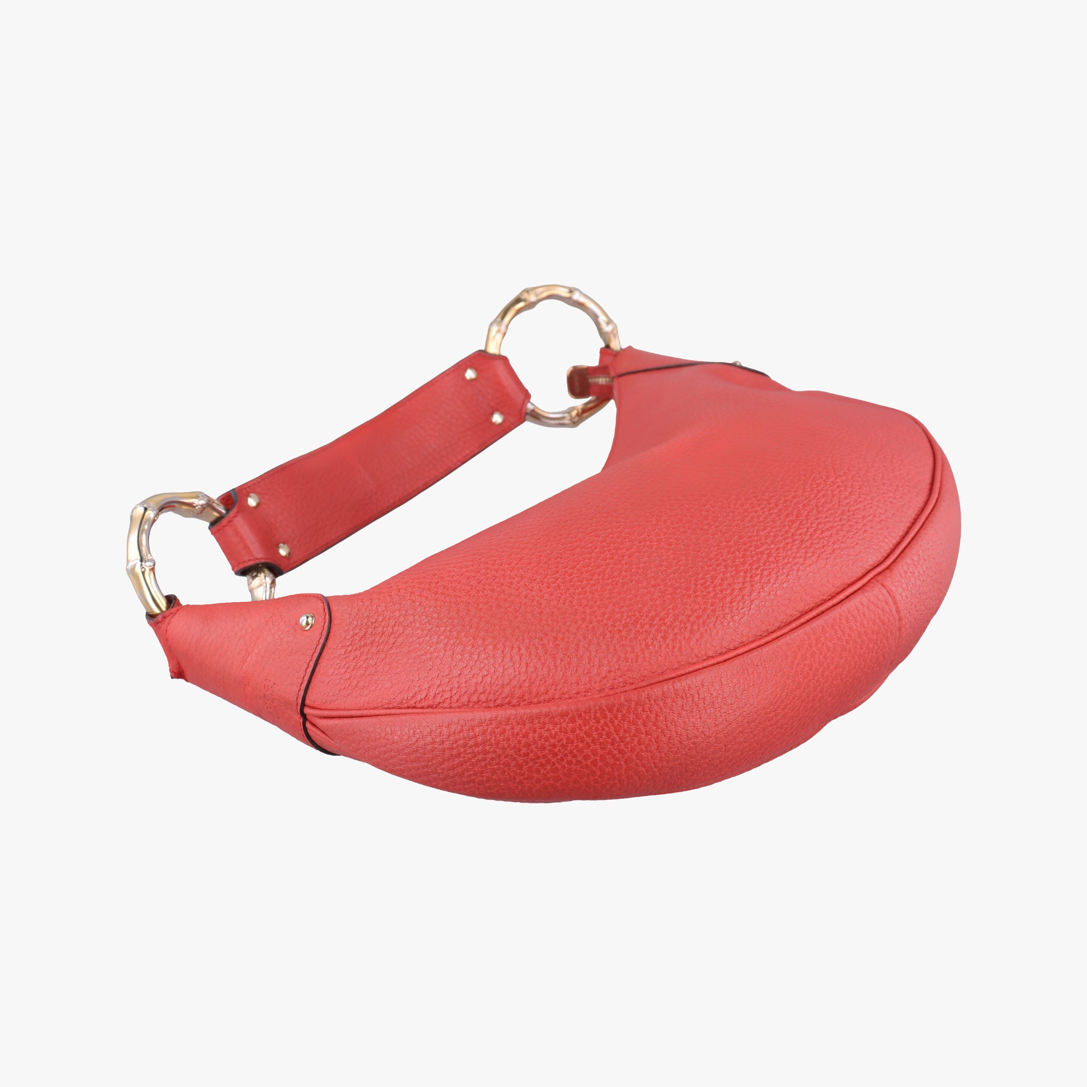 Bamboo Ring Hobo Red Leather 211519 G4517440バンブーリングホーボー レッド レザー 211519 G4517440