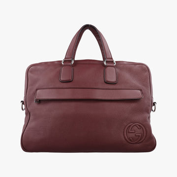 Interlocking G Soho business Burgundy Leather 322057 I014271194インターロッキングG ソーホー ビジネス ワインレッド レザー 322057 I014271194