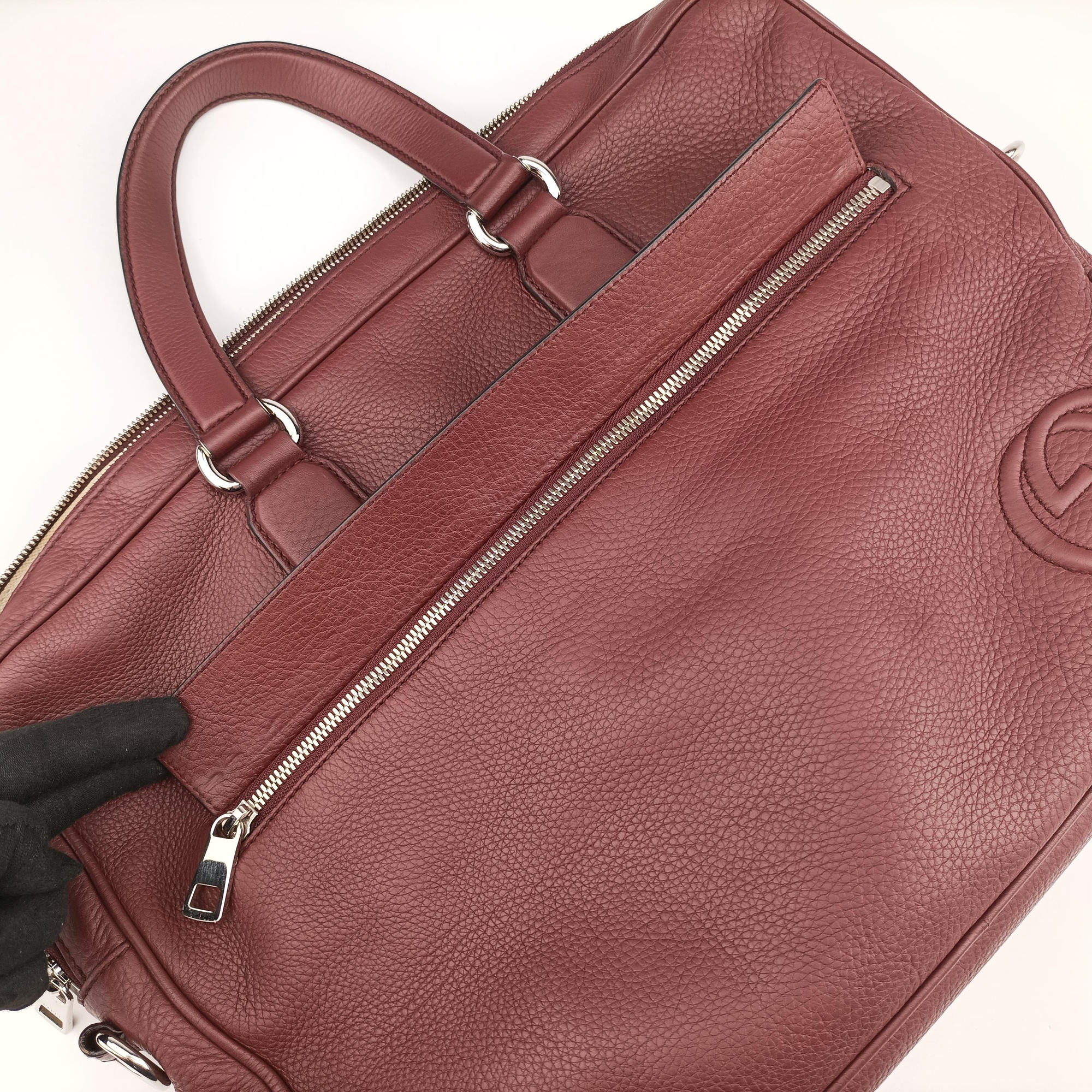 Interlocking G Soho business Burgundy Leather 322057 I014271194インターロッキングG ソーホー ビジネス ワインレッド レザー 322057 I014271194