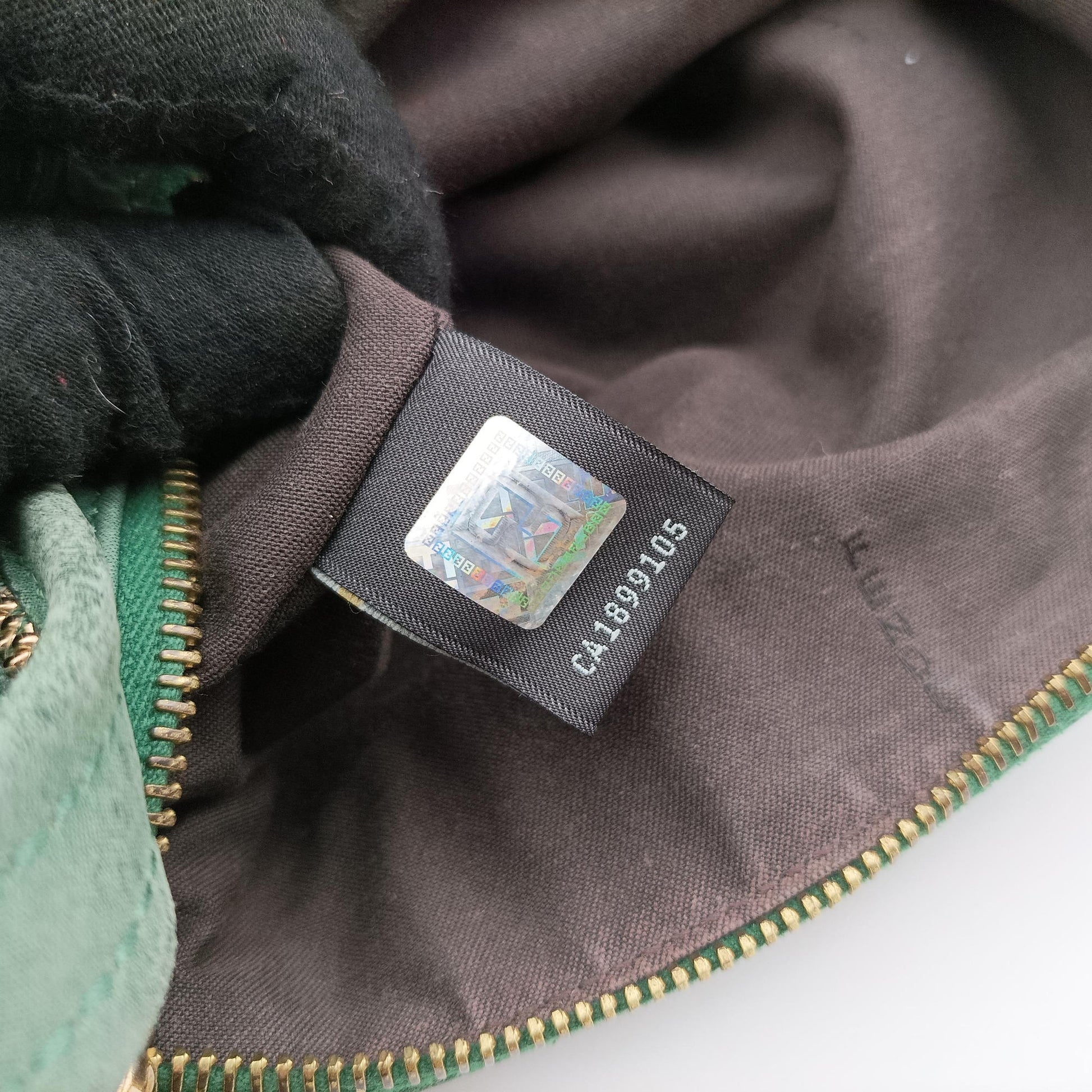 Mia FF Logo Emerald Green Leather 8BR615 8BR651-DRD 2461-119ミア FFロゴ  エメラルドグリーン レザー 8BR615 8BR651-DRD 2461-119