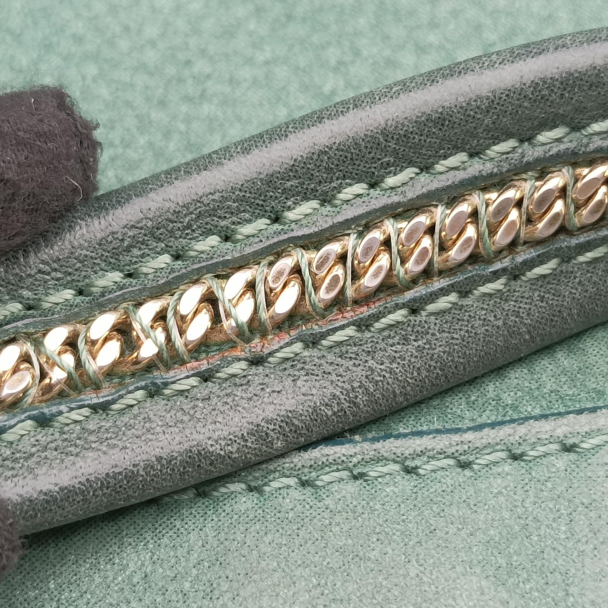 Mia FF Logo Emerald Green Leather 8BR615 8BR651-DRD 2461-119ミア FFロゴ  エメラルドグリーン レザー 8BR615 8BR651-DRD 2461-119