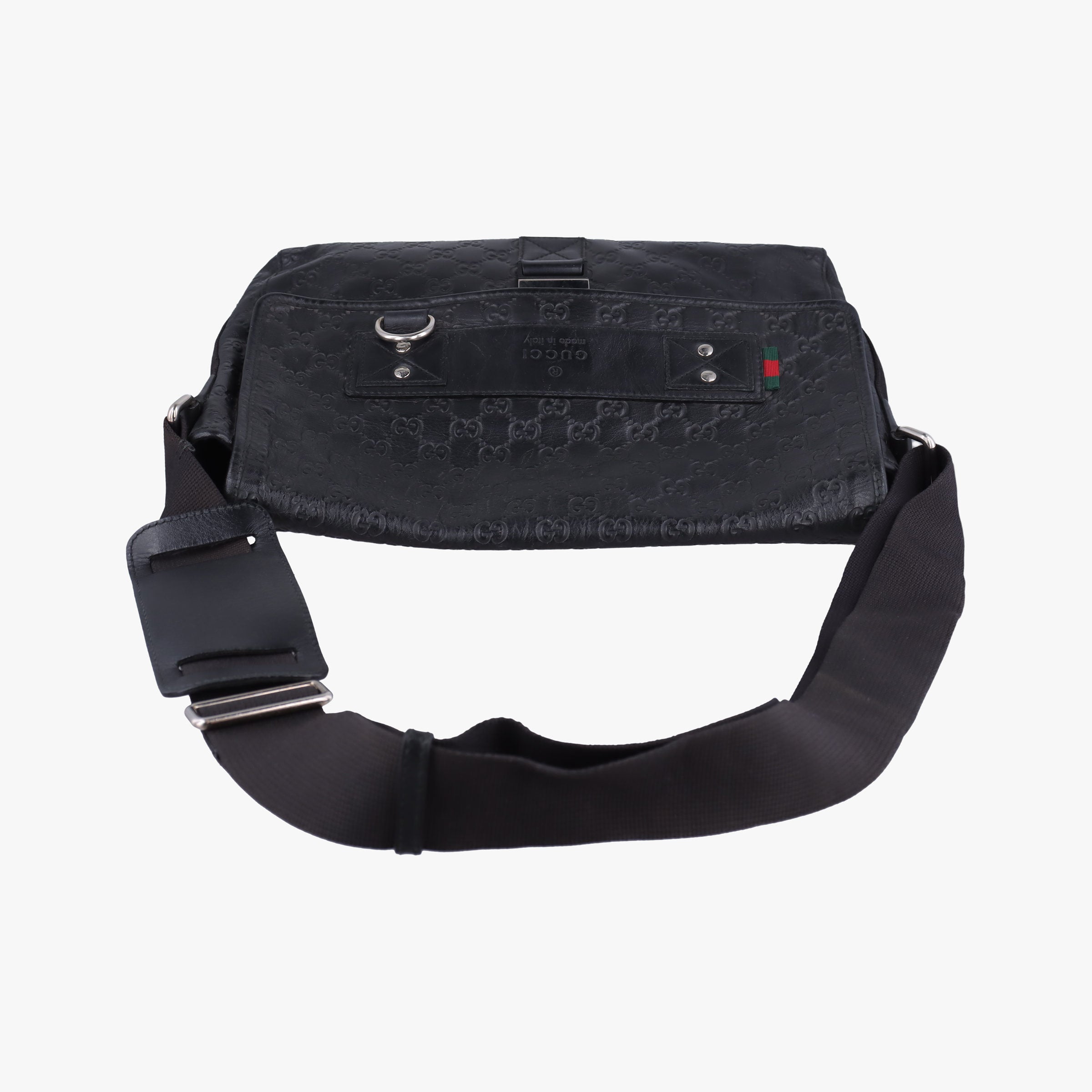 Guccissima Messenger Black Leather 246067 A012356718グッチシマ メッセンジャー ブラック レザー 246067 A012356718