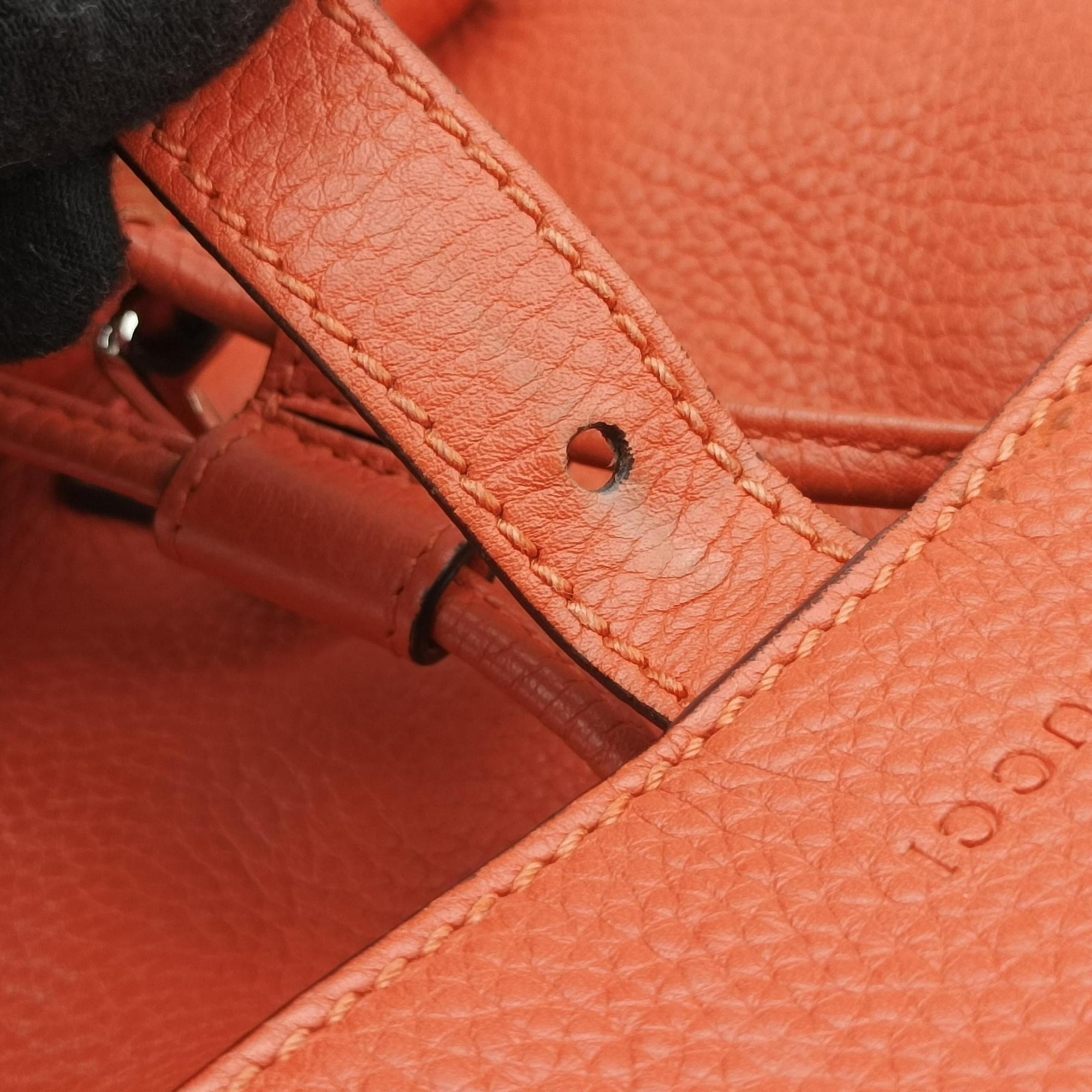 Bamboo fringe tassel Orange Leather 387149 H018443011バンブー フリンジタッセル オレンジ レザー 387149 H018443011