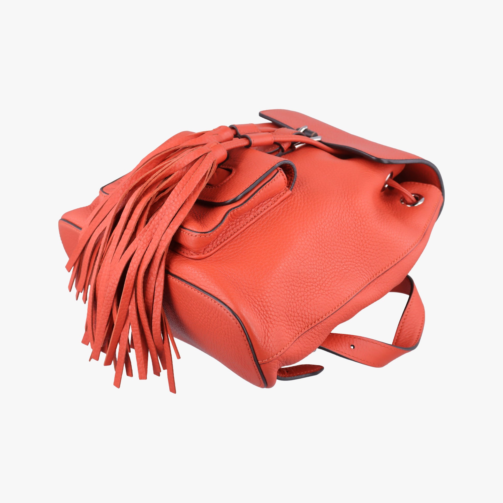 Bamboo fringe tassel Orange Leather 387149 H018443011バンブー フリンジタッセル オレンジ レザー 387149 H018443011