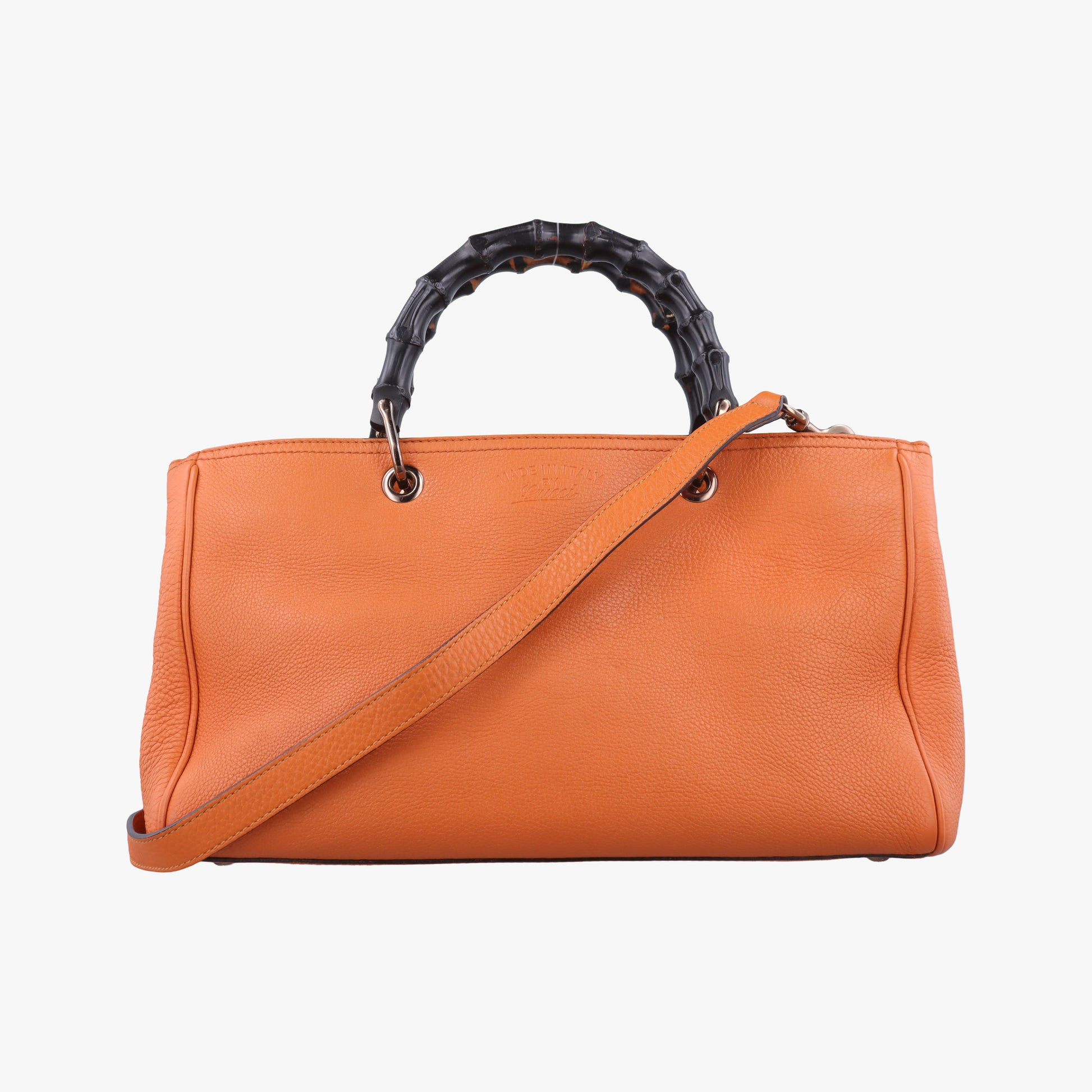 Bamboo Shopper Orange Leather 323660 H015887680バンブーショッパー オレンジ レザー 323660 H015887680