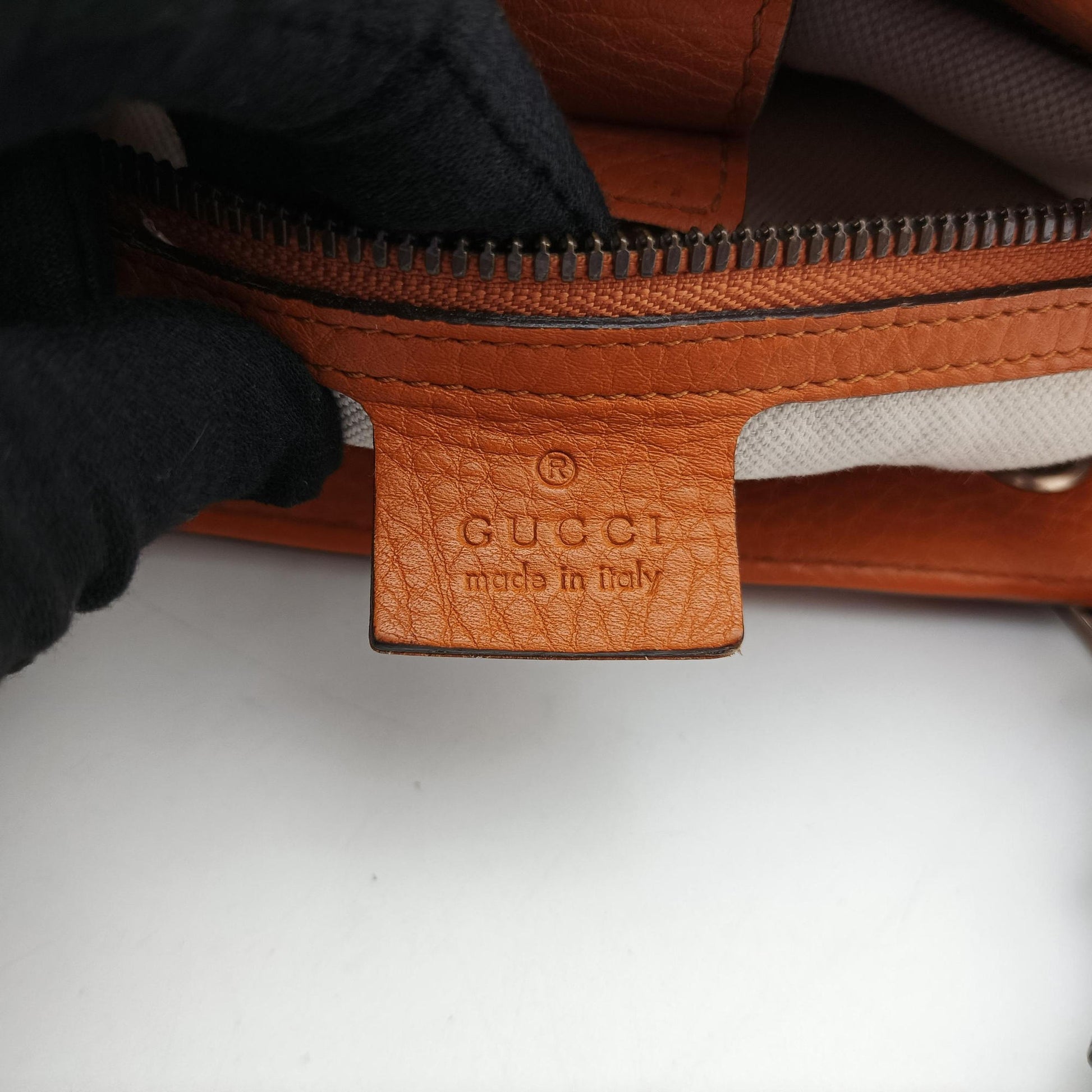 Bamboo Shopper Orange Leather 323660 H015887680バンブーショッパー オレンジ レザー 323660 H015887680