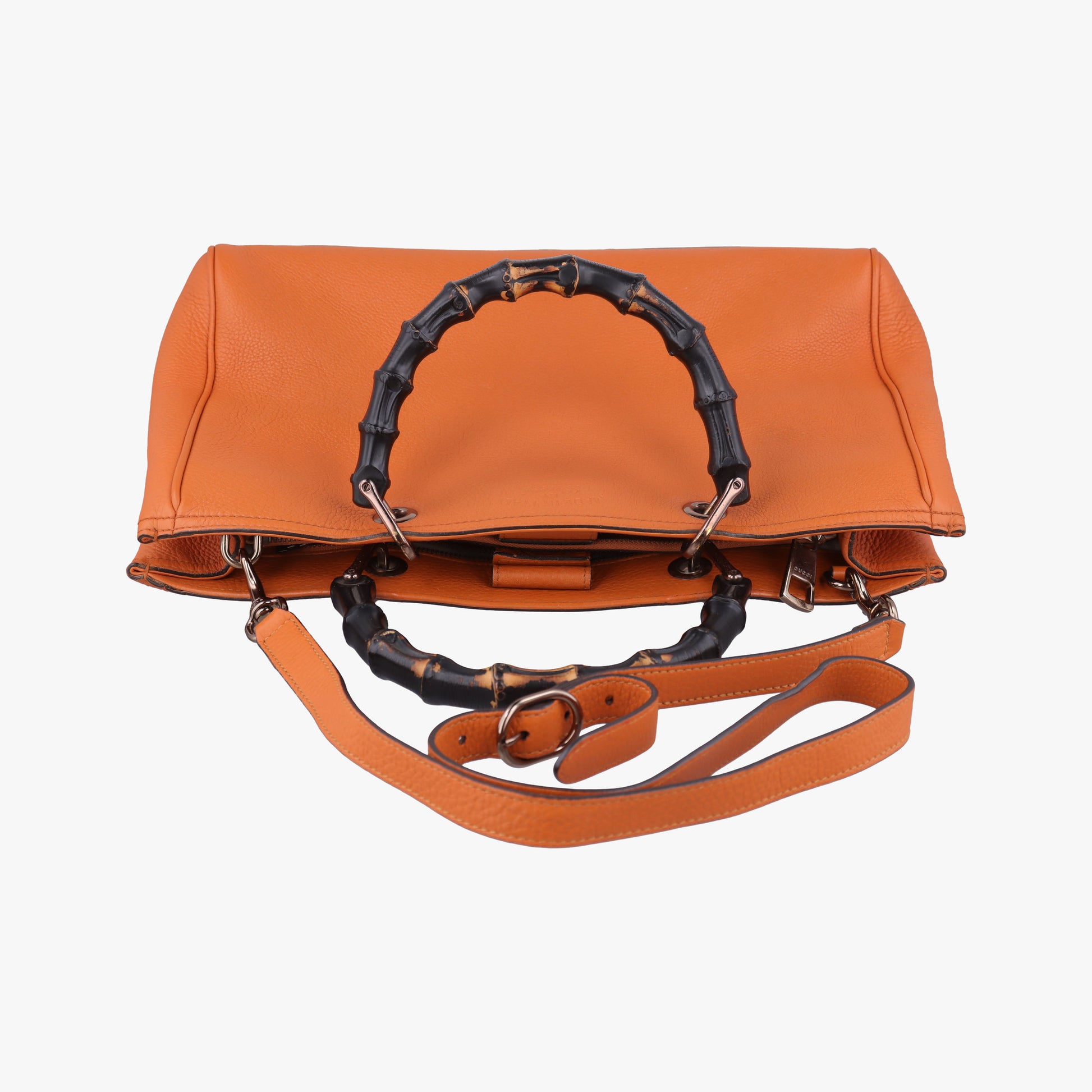 Bamboo Shopper Orange Leather 323660 H015887680バンブーショッパー オレンジ レザー 323660 H015887680