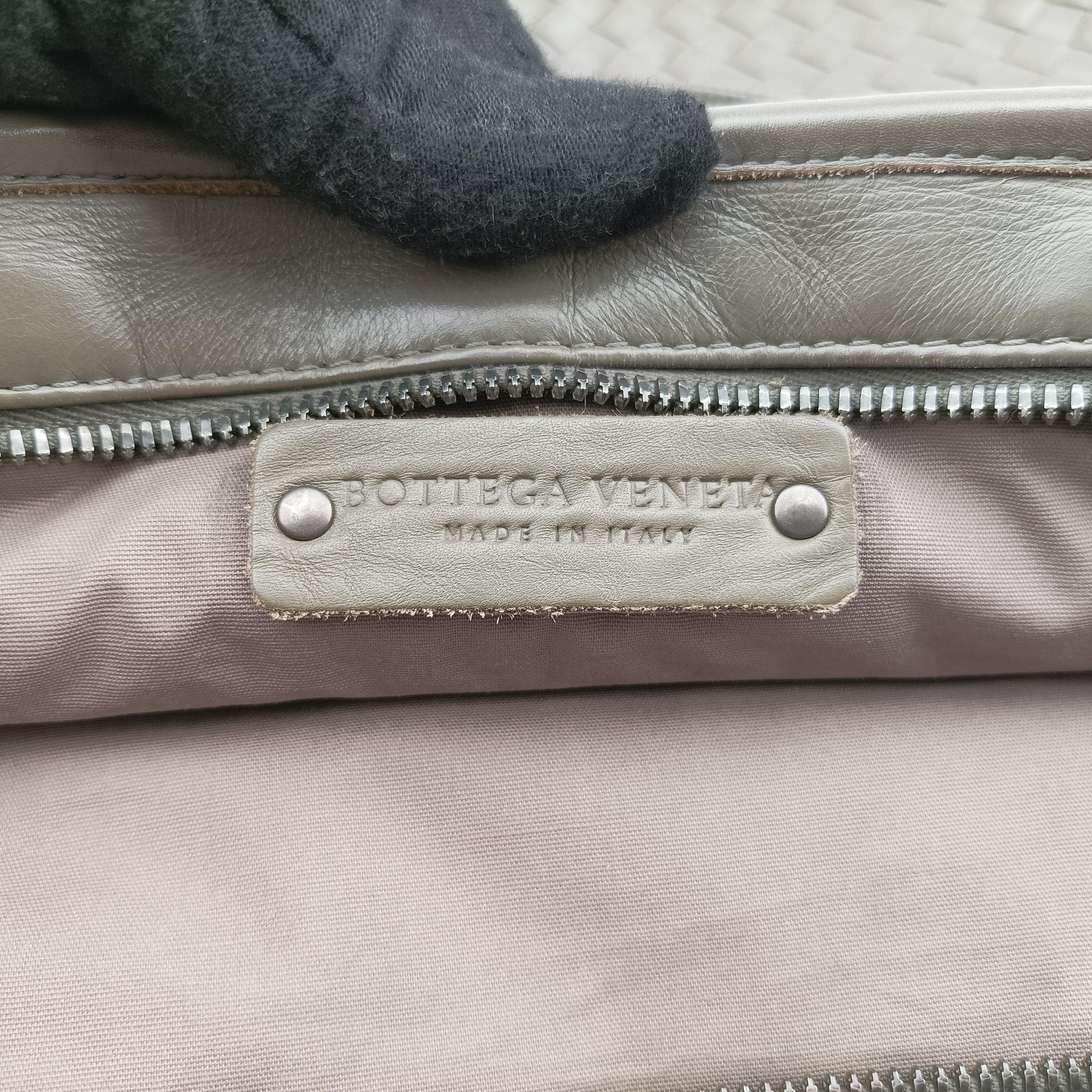 Intrecciato Grey lambskin B00771083Qイントレチャート グレー ラムスキン B00771083Q