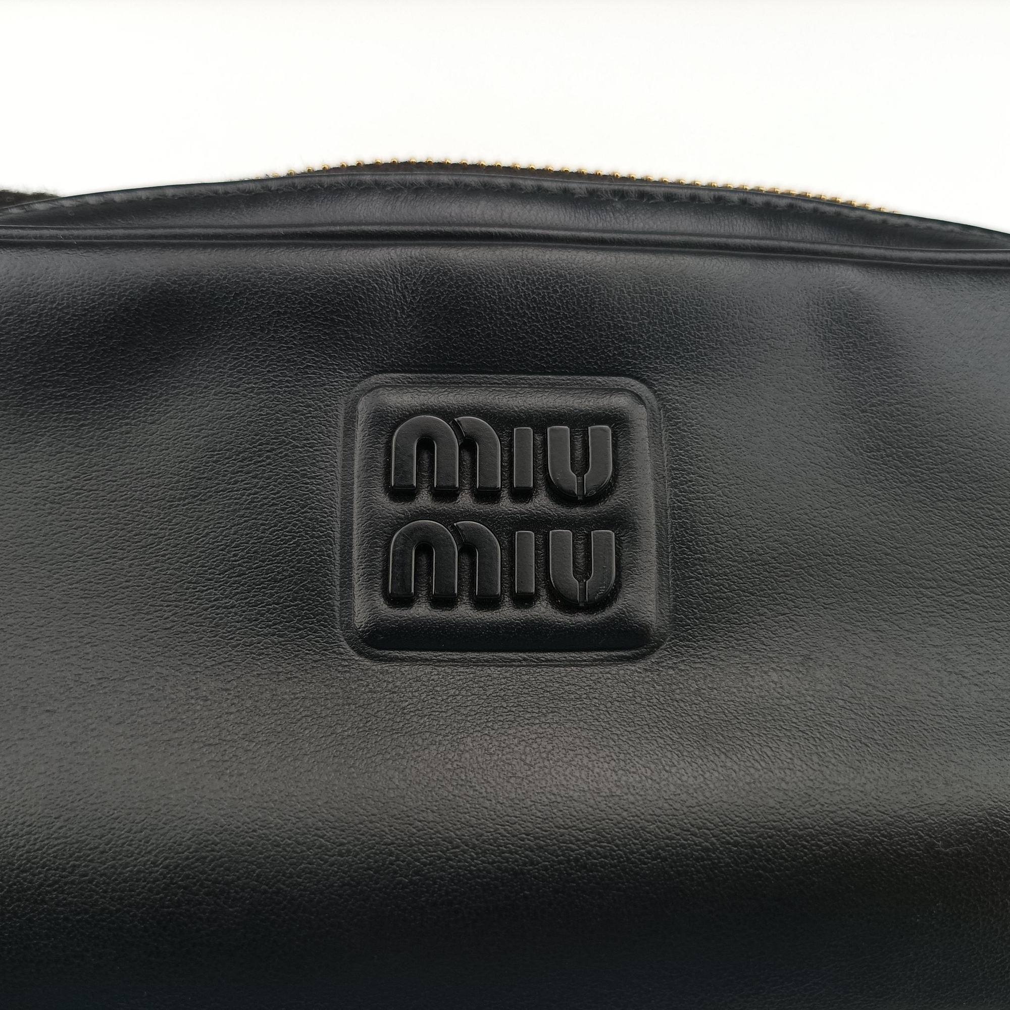 Logo belt Black leather 58ロゴベルト ブラック レザー 58