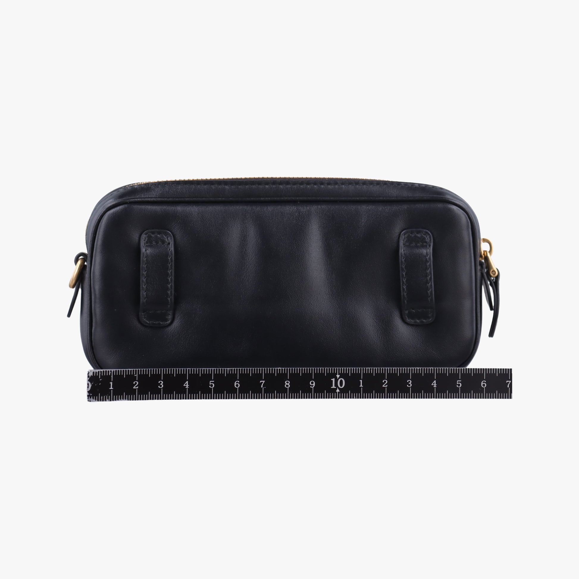 Logo belt Black leather 58ロゴベルト ブラック レザー 58