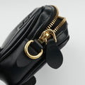 Logo belt Black leather 58ロゴベルト ブラック レザー 58