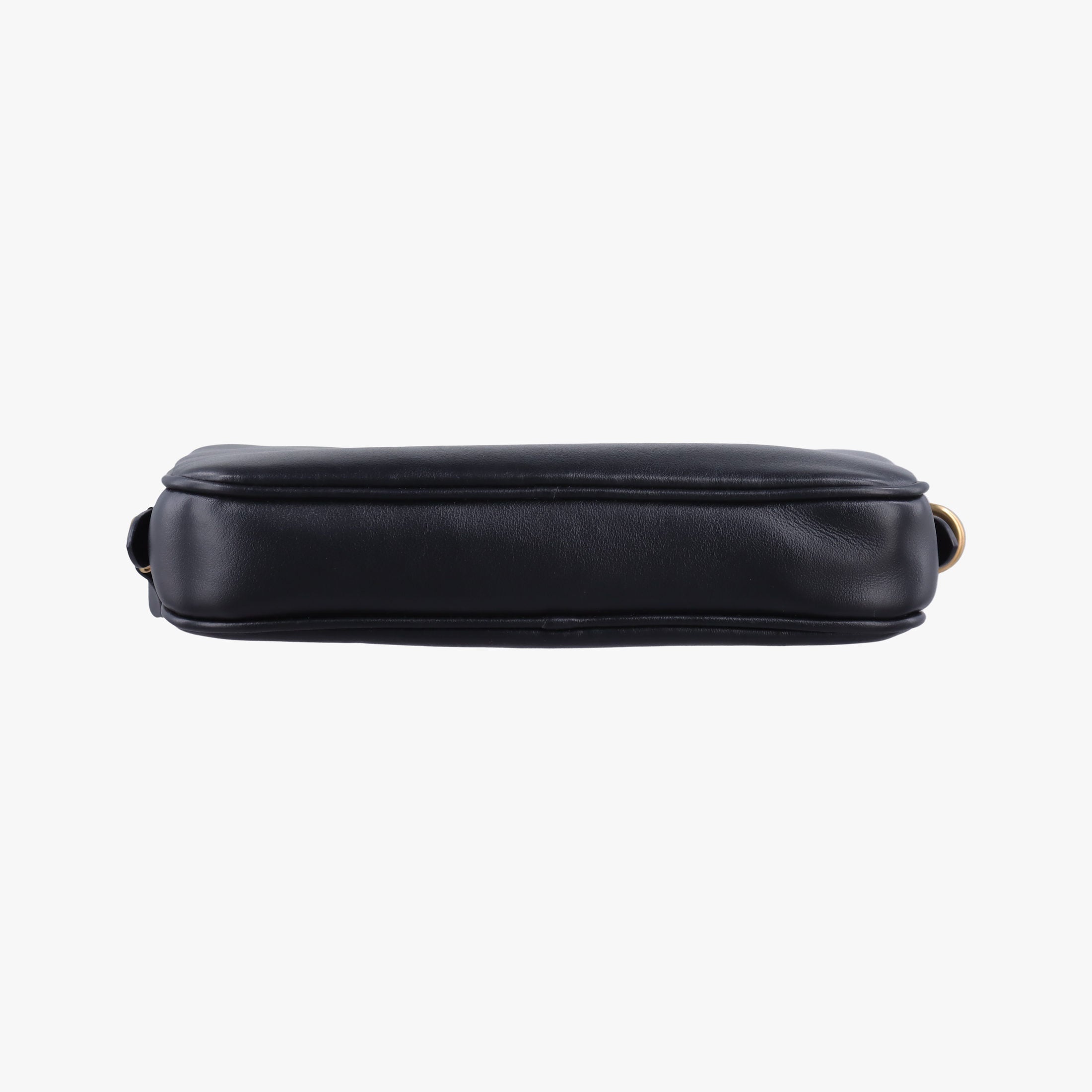 Logo belt Black leather 58ロゴベルト ブラック レザー 58