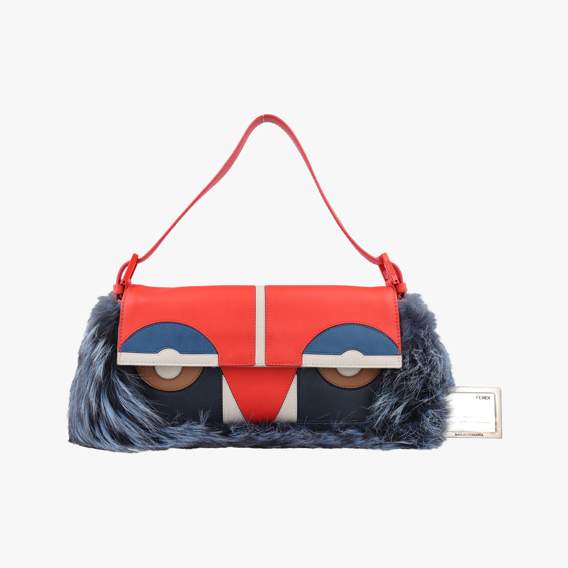 Bag Bugs Monster Red × Blue Calfskin × Fox Fur × Mink Lot number unknownバッグバグズ モンスター レッド × ブルー カーフレザー × フォックスファー 製番不明