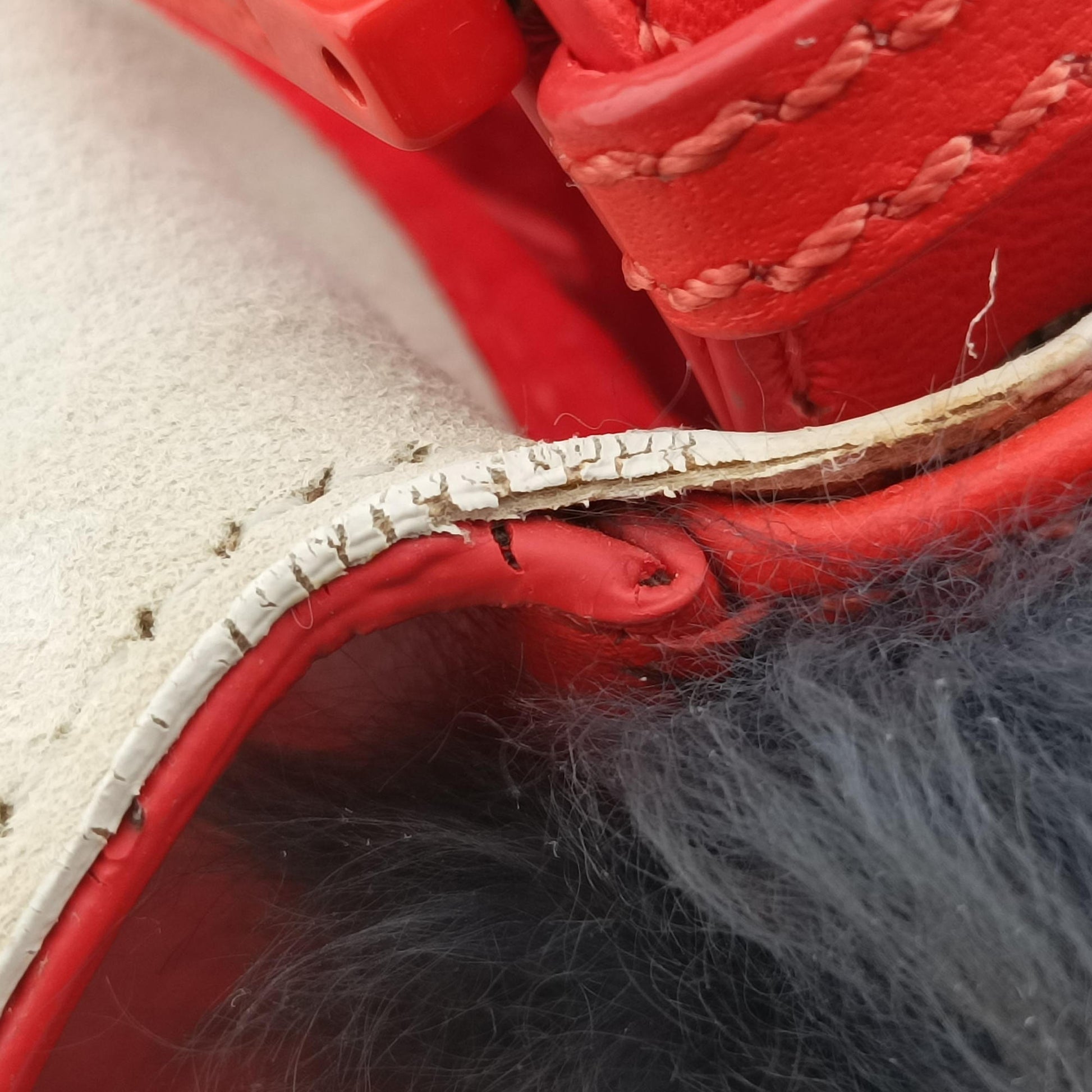 Bag Bugs Monster Red × Blue Calfskin × Fox Fur × Mink Lot number unknownバッグバグズ モンスター レッド × ブルー カーフレザー × フォックスファー 製番不明