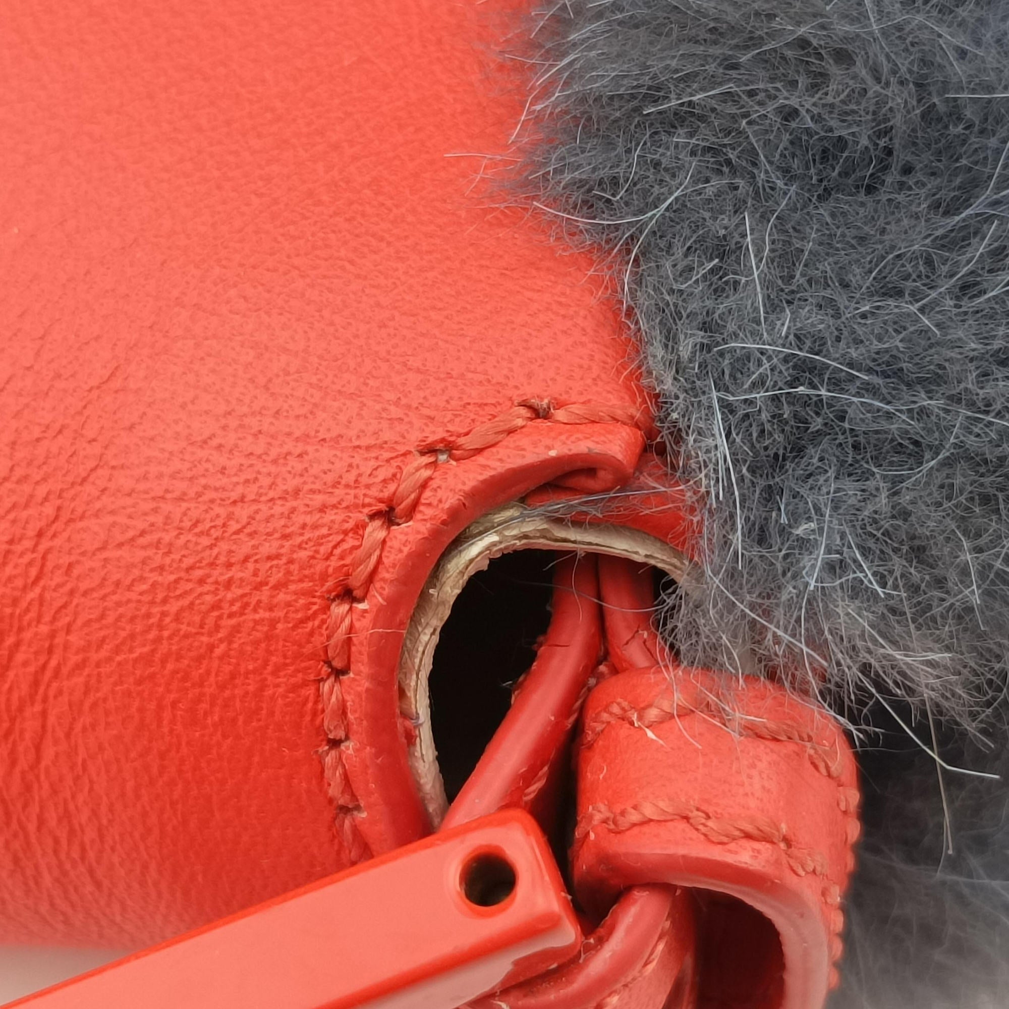 Bag Bugs Monster Red × Blue Calfskin × Fox Fur × Mink Lot number unknownバッグバグズ モンスター レッド × ブルー カーフレザー × フォックスファー 製番不明
