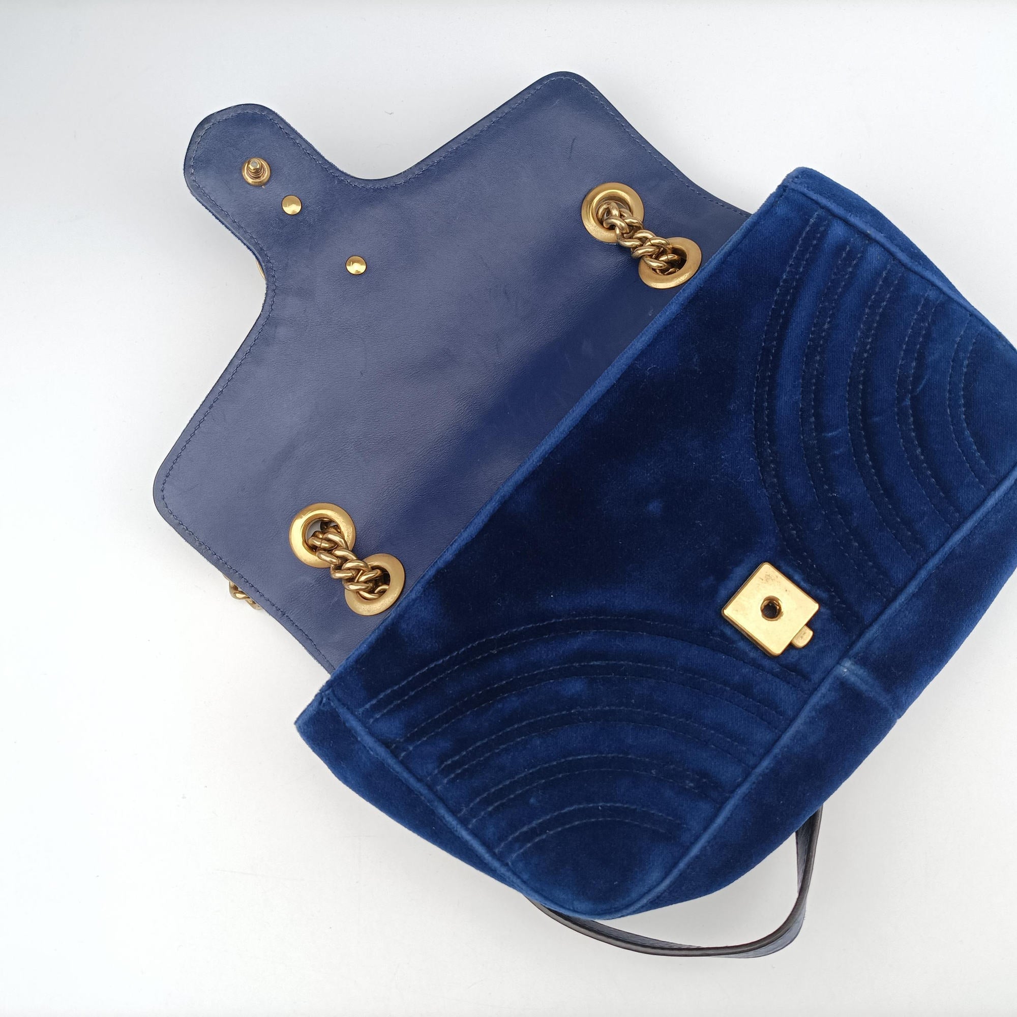 GG Marmont Blue velour 446744 E024214219GGマーモント ブルー ベロア 446744 E024214219
