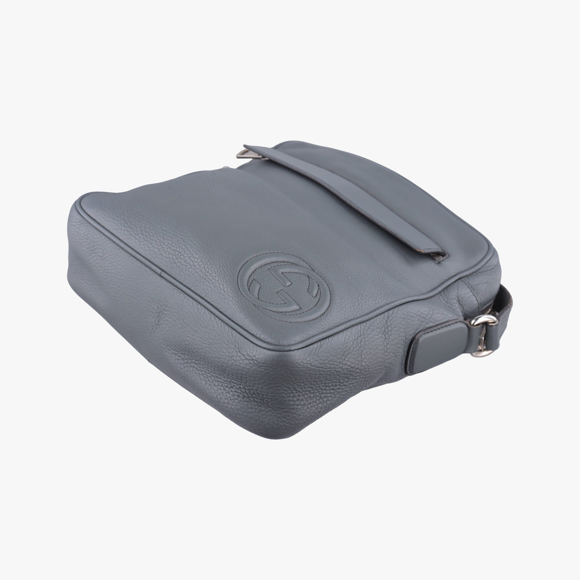 Interlocking G Logo Soho Messenger Grey Leather 337084 D016330716インターロッキングG ソーホー メッセンジャー グレー レザー 337084 D016330716