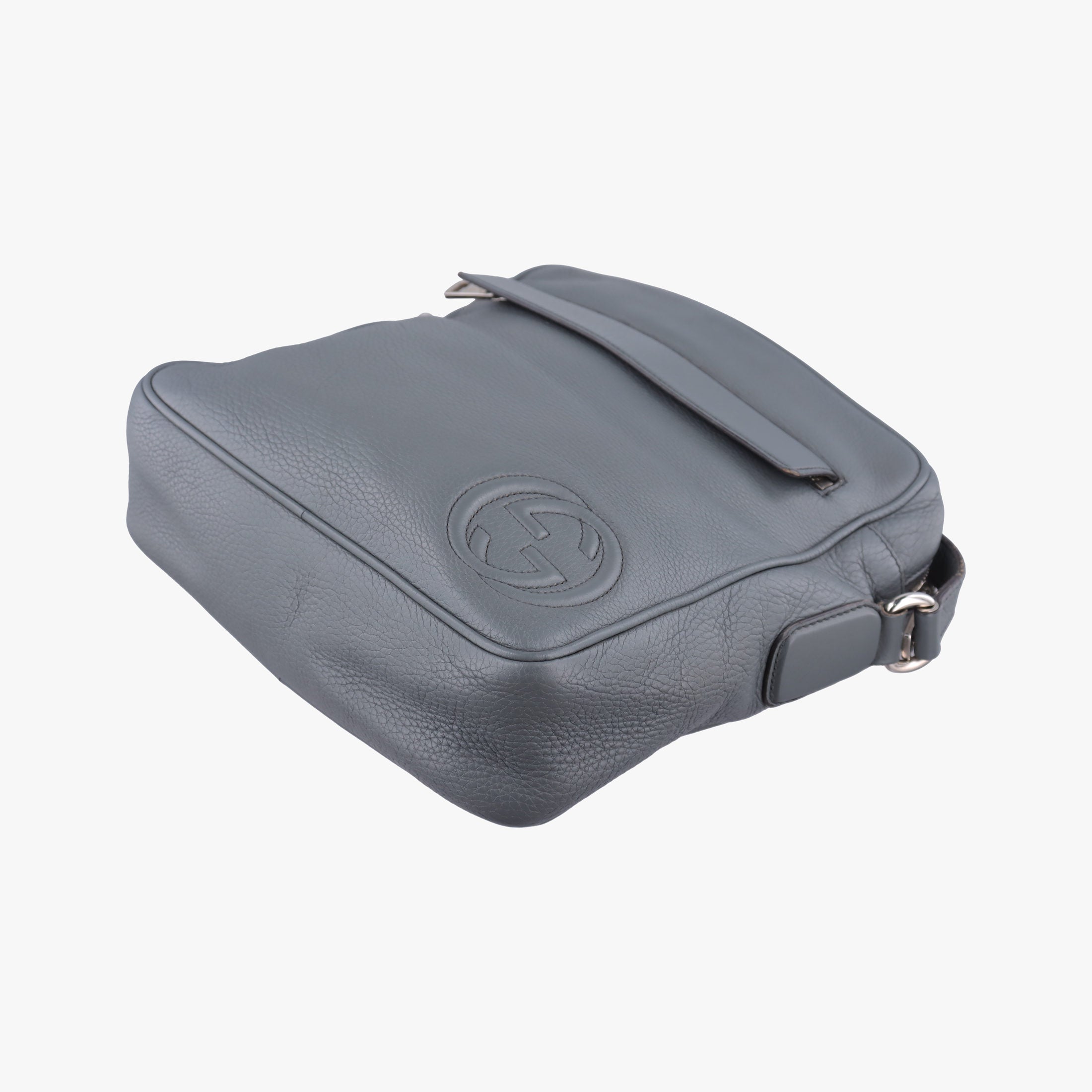 Interlocking G Logo Soho Messenger Grey Leather 337084 D016330716インターロッキングG ソーホー メッセンジャー グレー レザー 337084 D016330716