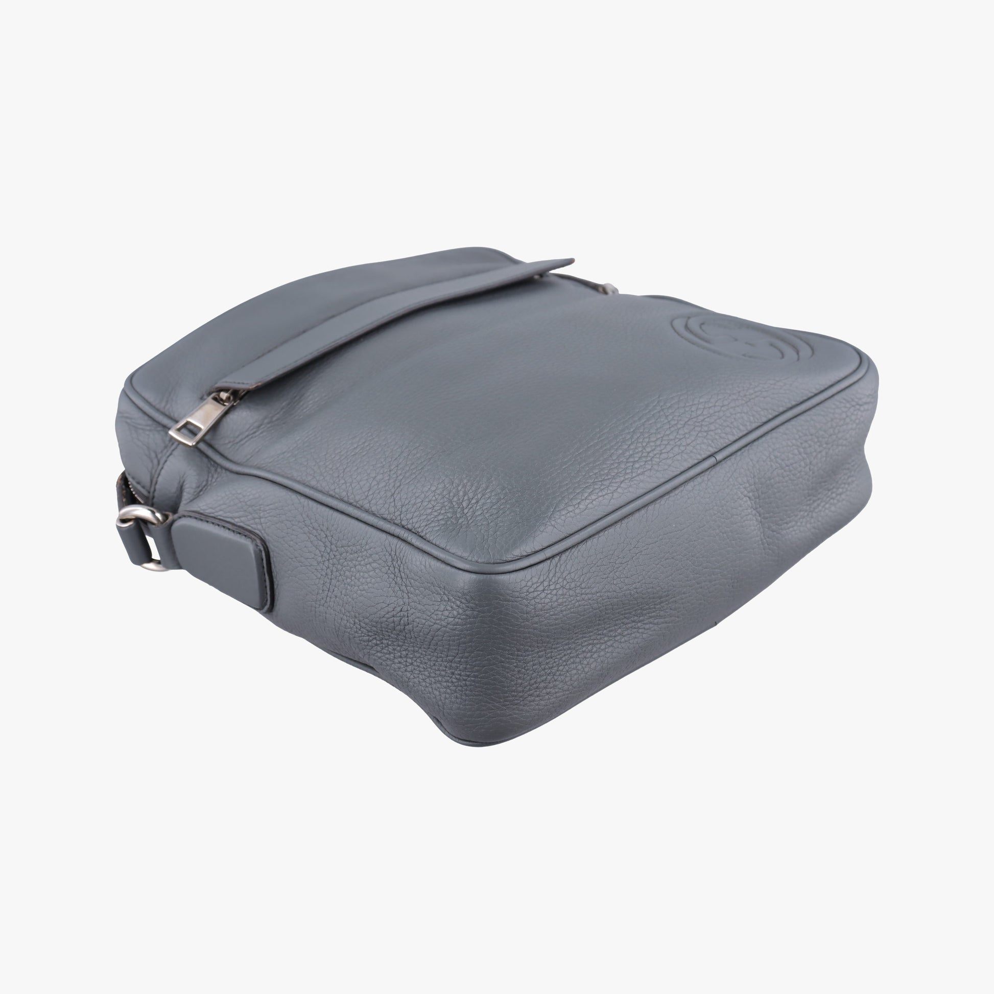 Interlocking G Logo Soho Messenger Grey Leather 337084 D016330716インターロッキングG ソーホー メッセンジャー グレー レザー 337084 D016330716