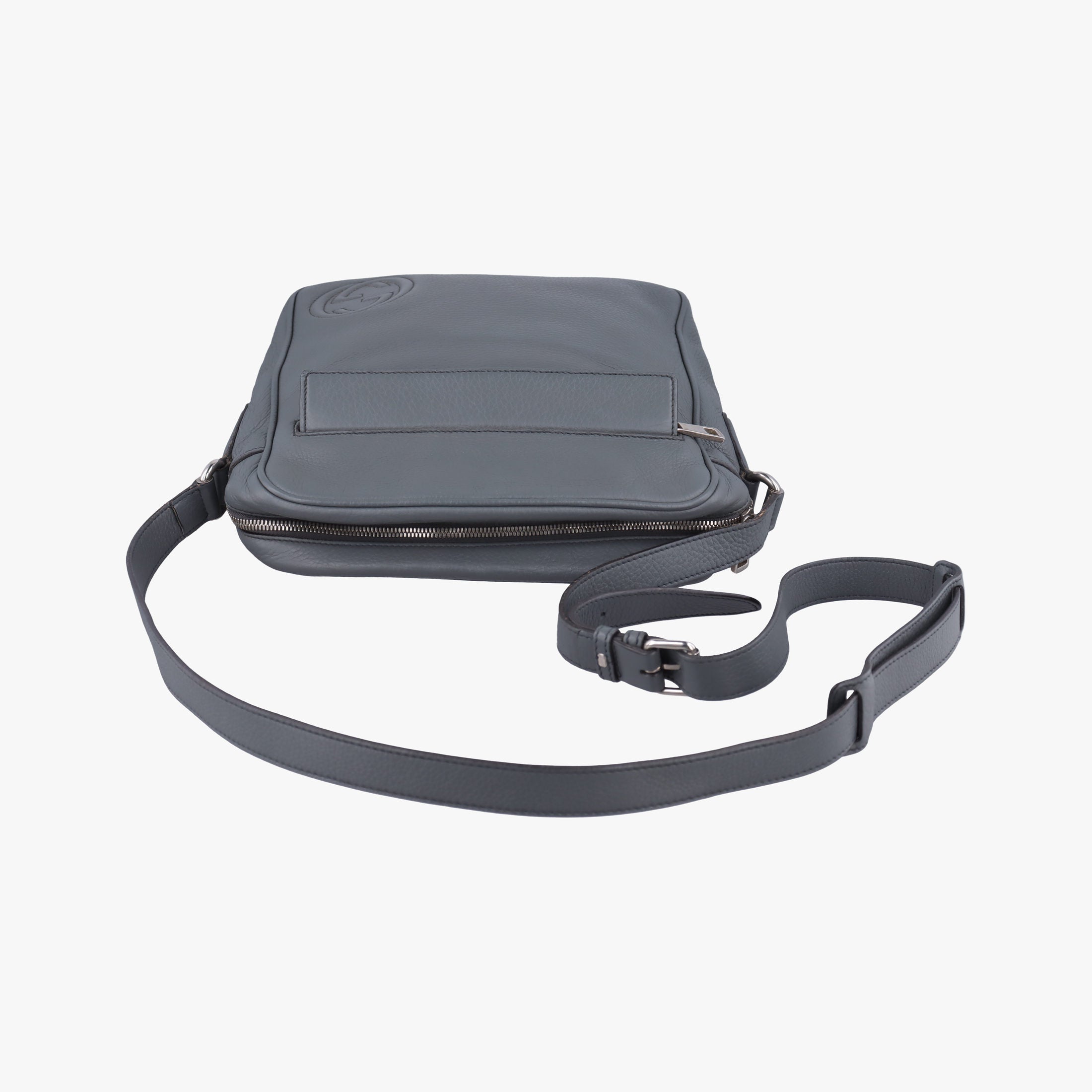 Interlocking G Logo Soho Messenger Grey Leather 337084 D016330716インターロッキングG ソーホー メッセンジャー グレー レザー 337084 D016330716