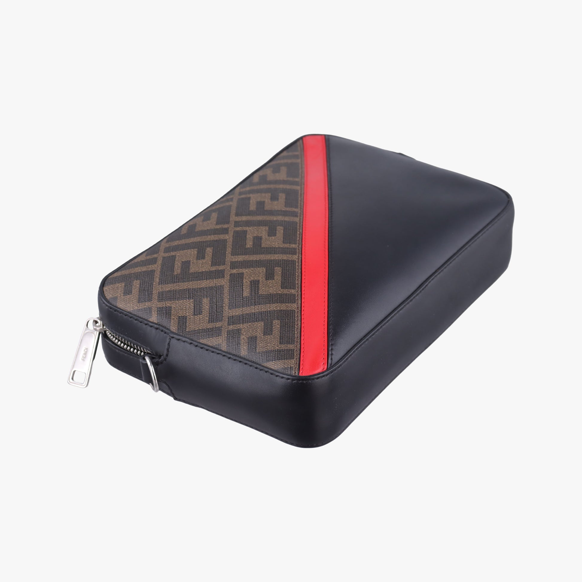 Camera case Brown × Black × Red PVC Coated Canvas × Leather 7M0286 7M0286 A9XS 208-0897キャム ブラウン × ブラック × レッド PVCコーティングキャンバス × レザー 7M0286 7M0286 A9XS 208-0897