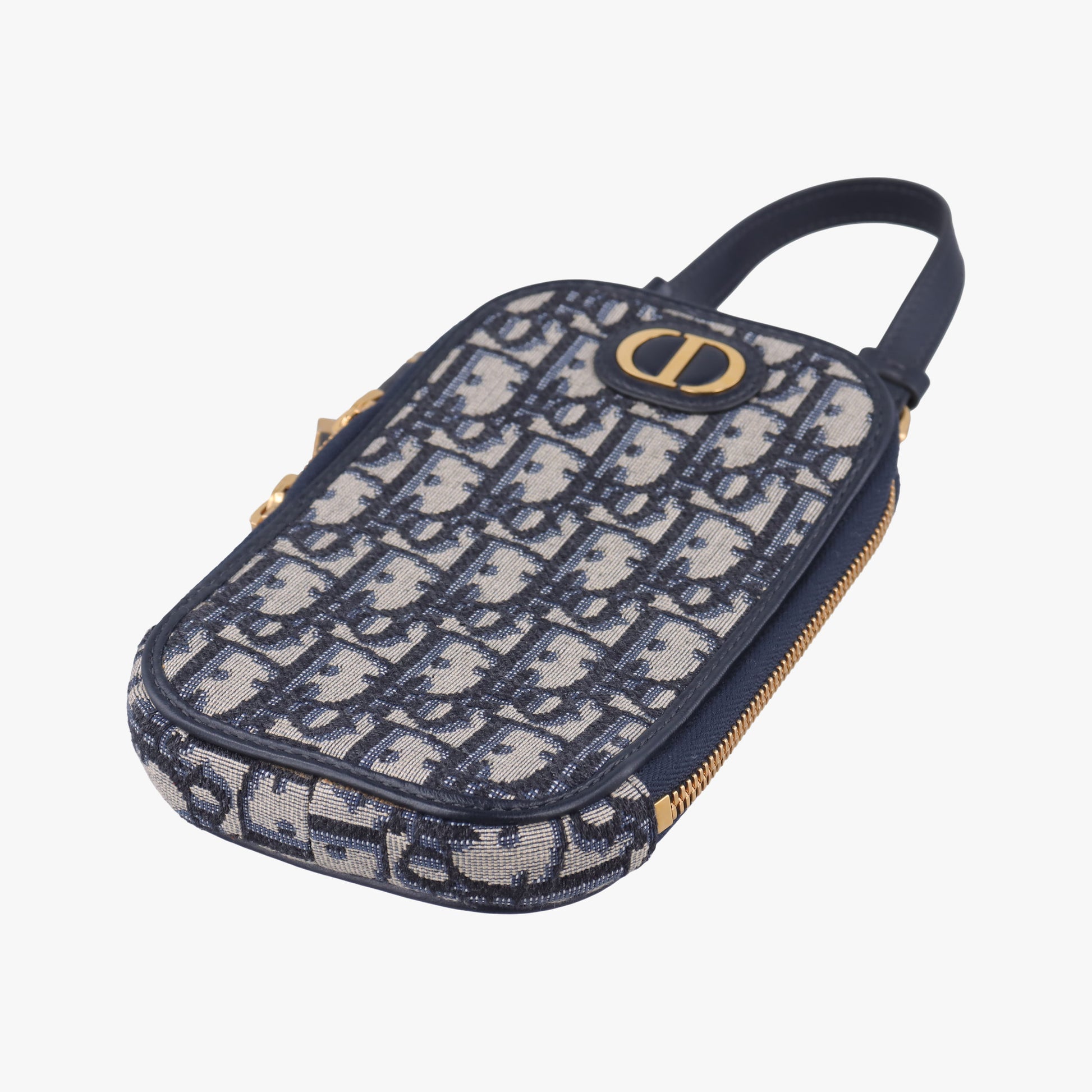 Oblique 30 Montaigne Phone Holder Navy Oblique jacquard 43-MA-0290オブリーク 30 モンテーニュ フォン ホルダー ネイビー ジャカード 43-MA-0290
