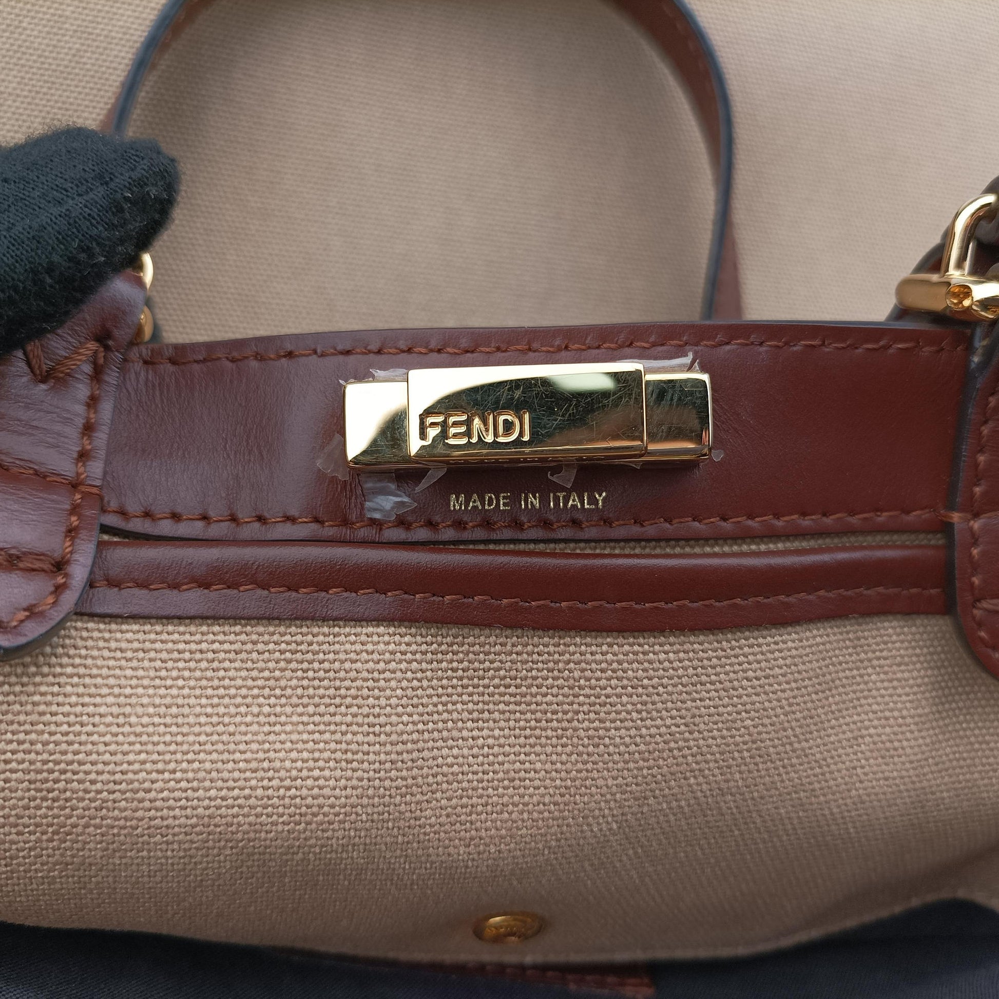 Peekaboo Beige canvas×leather 8BH374 8BH374-A9P6-218-12035ピーカブー ベージュ キャンバス×レザー 8BH374 8BH374-A9P6-218-12035