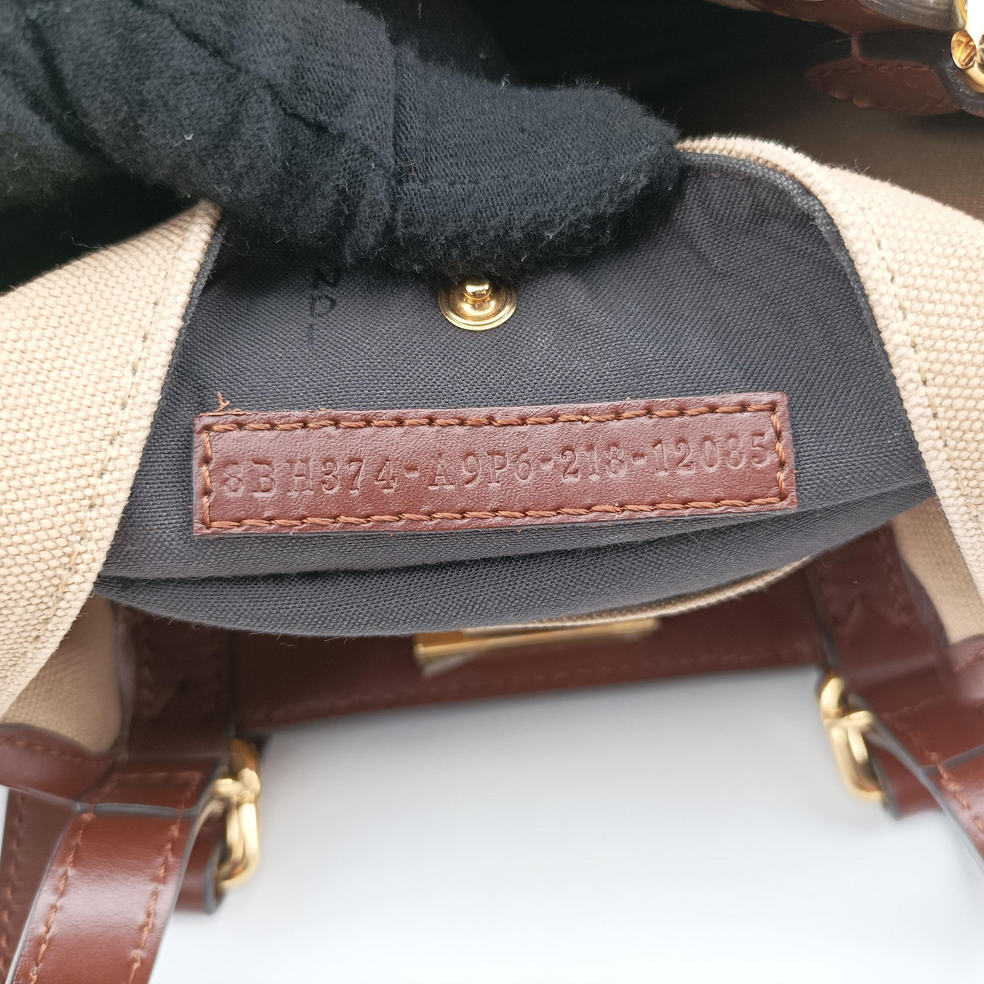 Peekaboo Beige canvas×leather 8BH374 8BH374-A9P6-218-12035ピーカブー ベージュ キャンバス×レザー 8BH374 8BH374-A9P6-218-12035