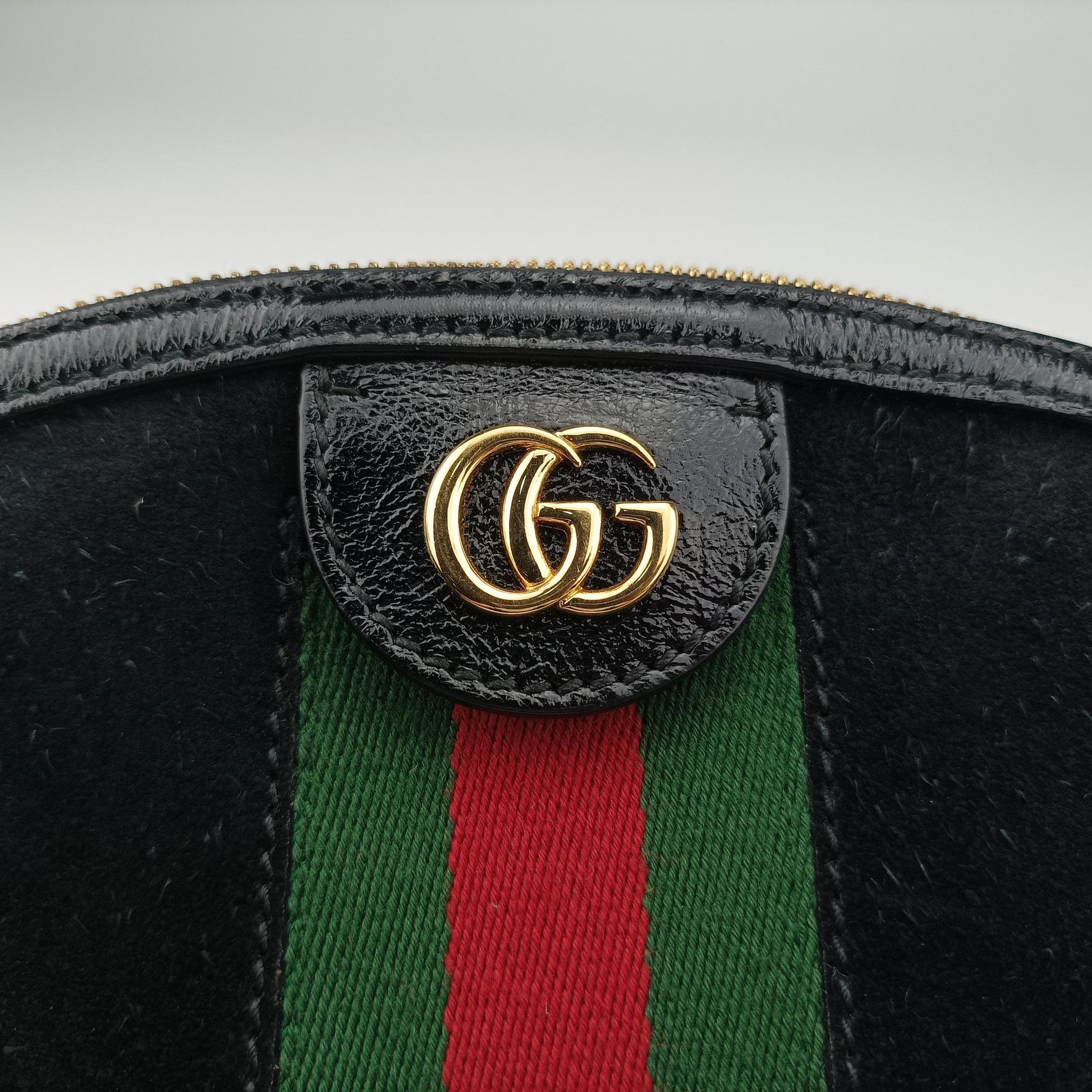 Ophidia Black Suede×leather 499621 E026472673オフィディア ブラック スエード×レザー 499621 E026472673