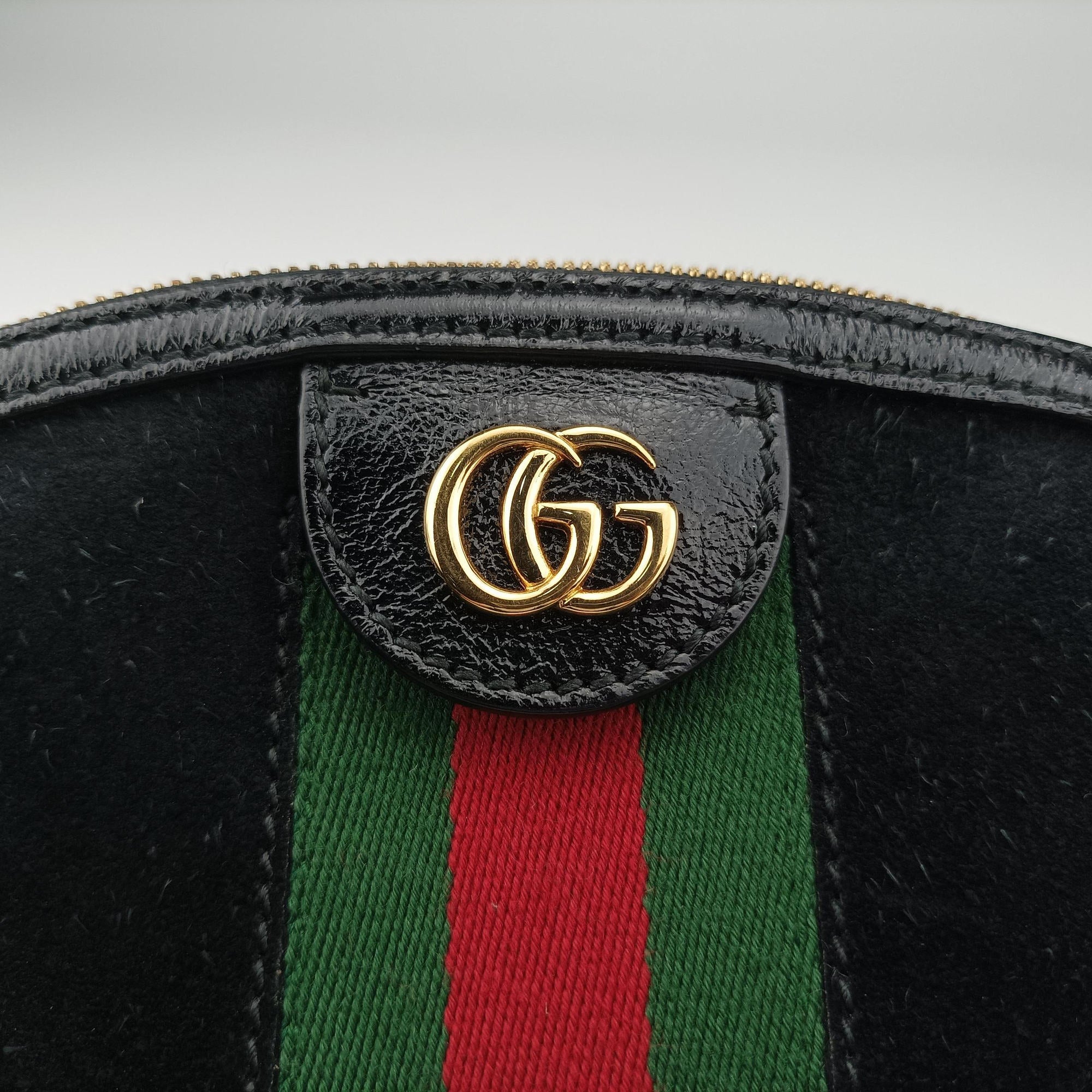 Ophidia Black Suede×leather 499621 E026472673オフィディア ブラック スエード×レザー 499621 E026472673