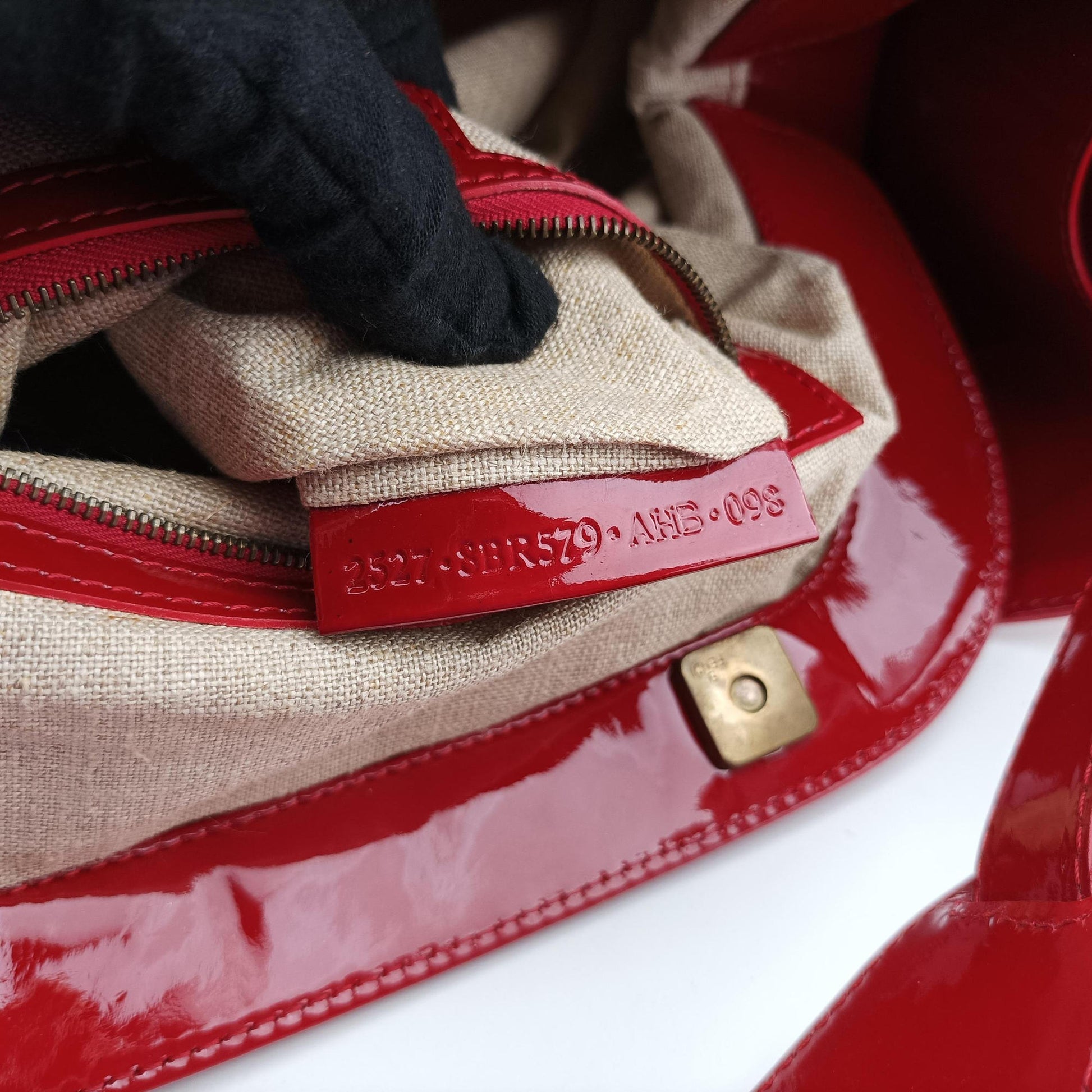 Toile de Cuir Red Leather × Patent 8BR579 2527-8BR579-AHB-098トワル・ド・キュイール レッド レザー × エナメル 8BR579 2527-8BR579-AHB-098