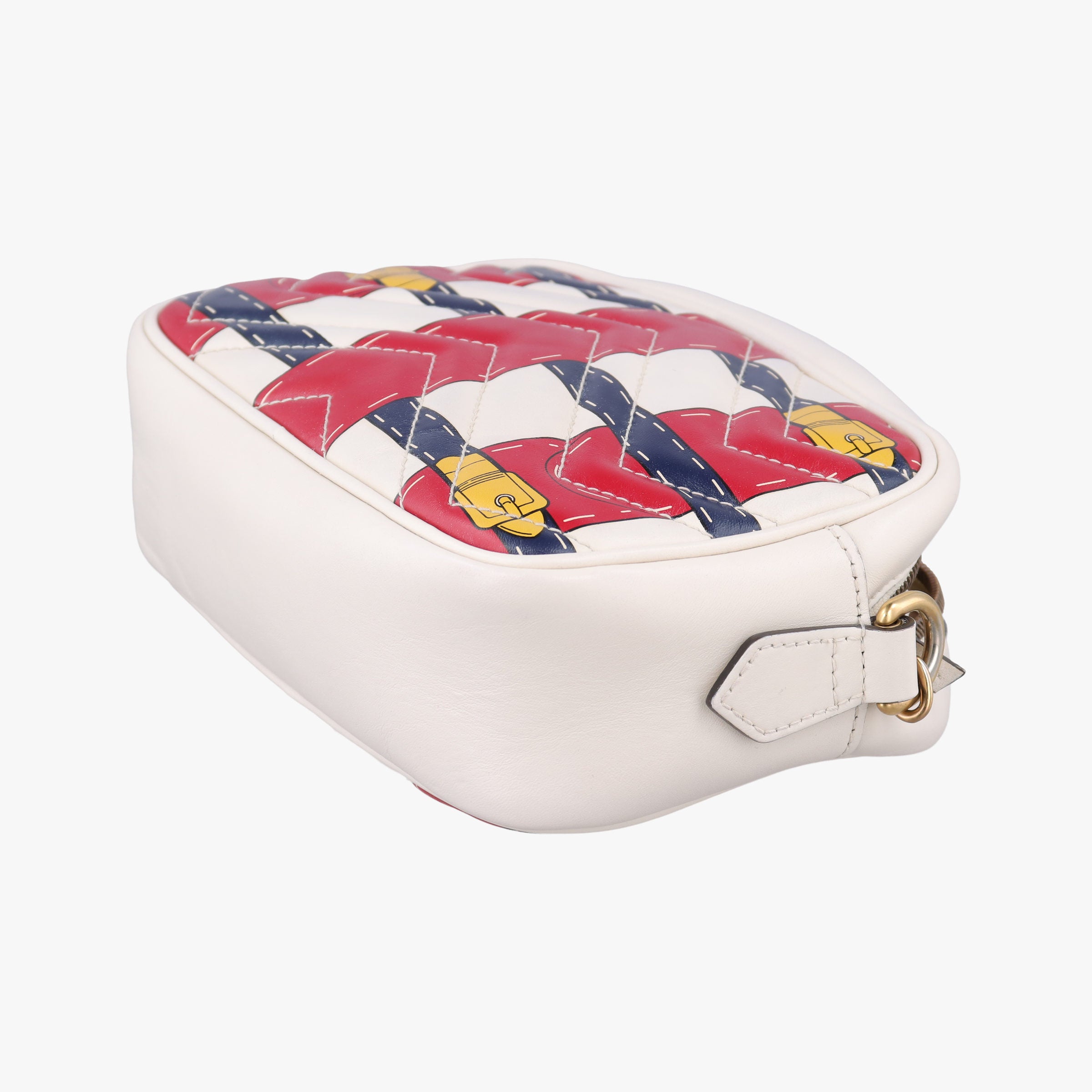 GG Marmont White × MultiColor Leather 448065 F021470029GGマーモント ホワイト × マルチカラー レザー 448065 F021470029