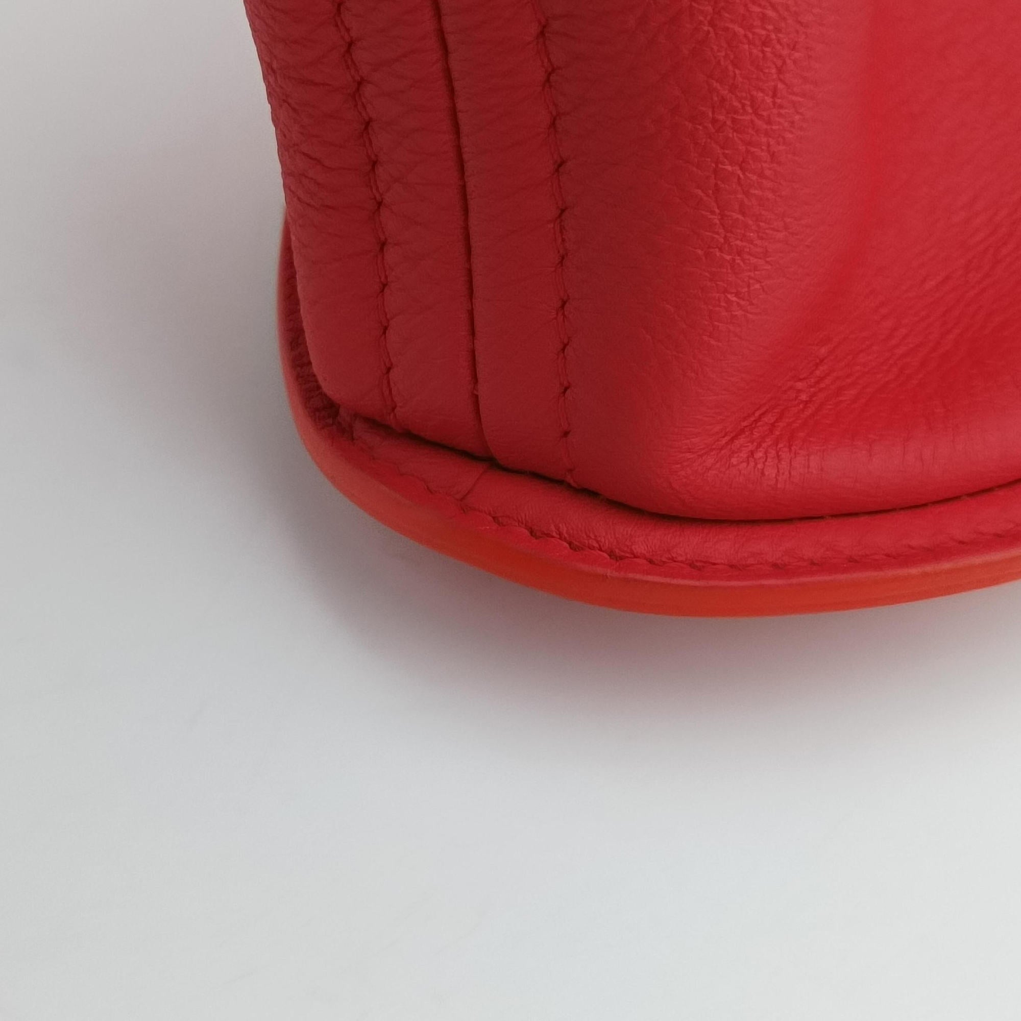 Pin Mini Bucket Red Leather パン ミニ バケット レッド レザー 