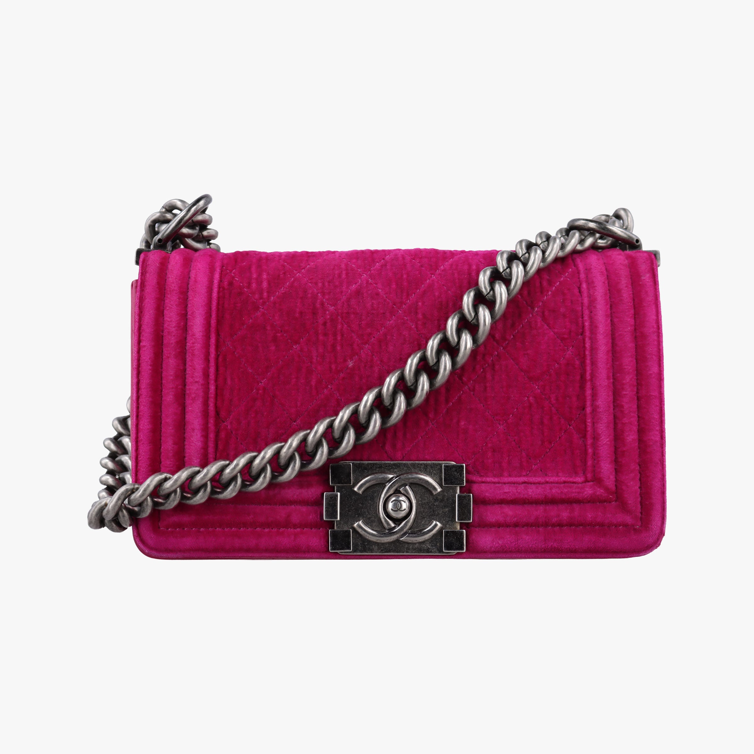 BOY CHANEL Rose velour A67416 17331264ボーイシャネル ローズ レッド ベロア A67416 17331264