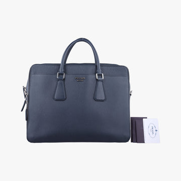 Business Briefcase Navy SAFFIANO Leather 2VE368 8Bビジネス ブリーフケース ブルーブラック サフィアーノレザー 2VE368 8B