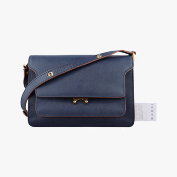TRUNK Navy Saffiano Leather  トランク ネイビー サフィアーノレザー 