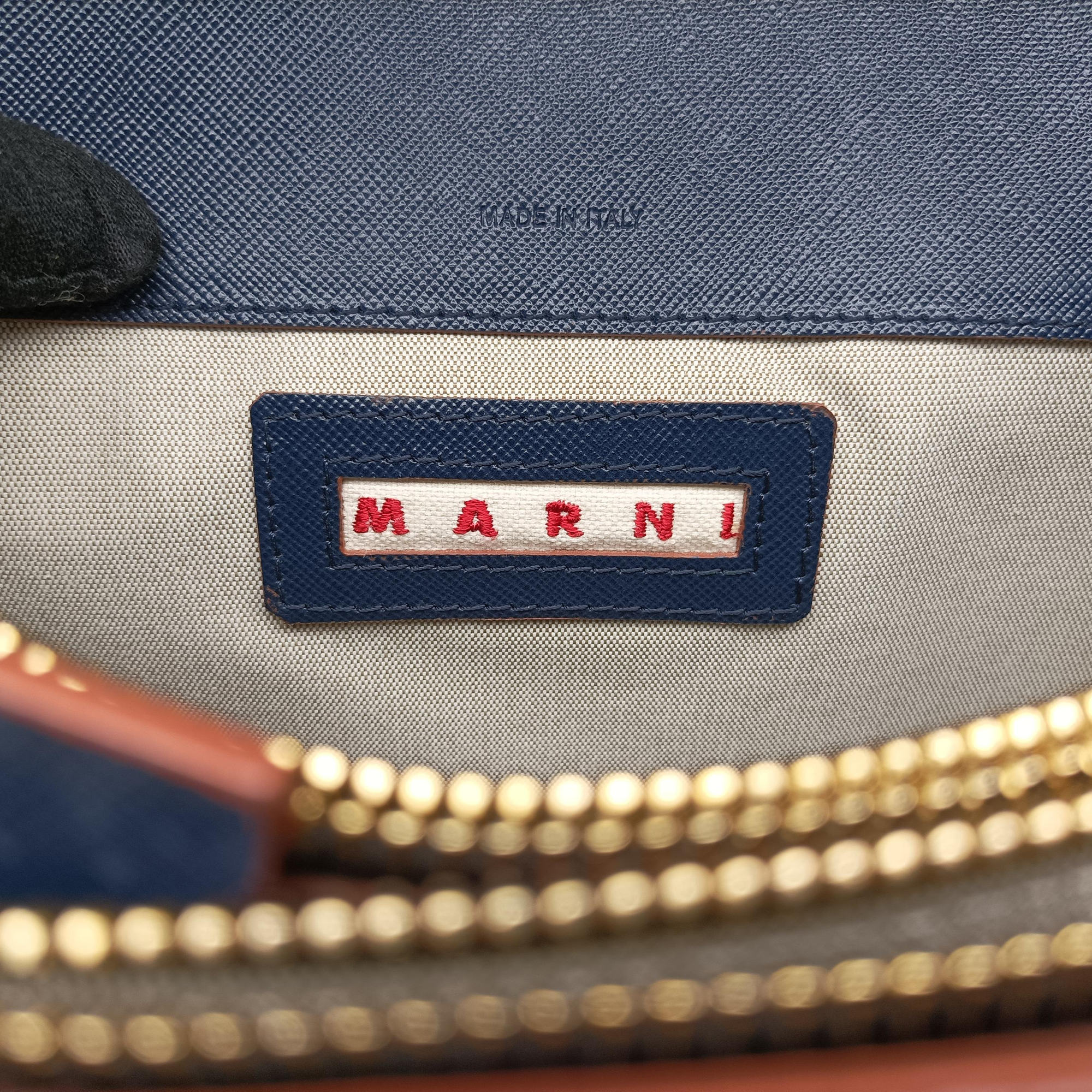 TRUNK Navy Saffiano Leather  トランク ネイビー サフィアーノレザー 