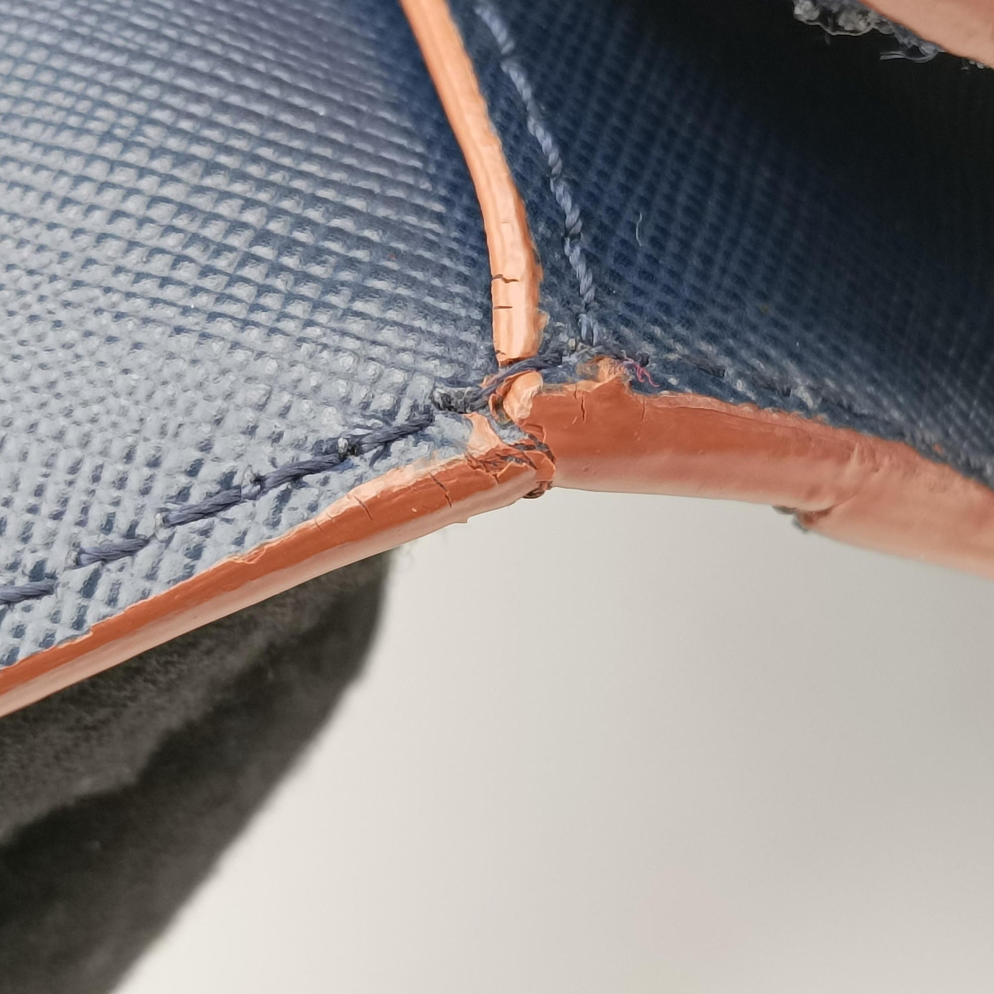 TRUNK Navy Saffiano Leather  トランク ネイビー サフィアーノレザー 