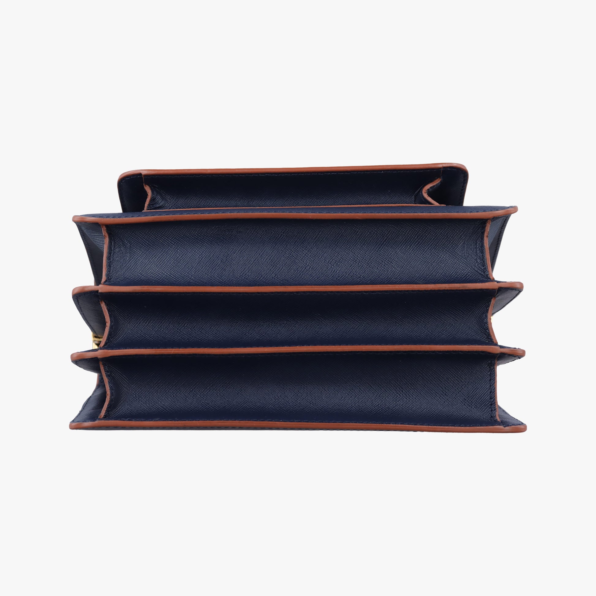 TRUNK Navy Saffiano Leather  トランク ネイビー サフィアーノレザー 
