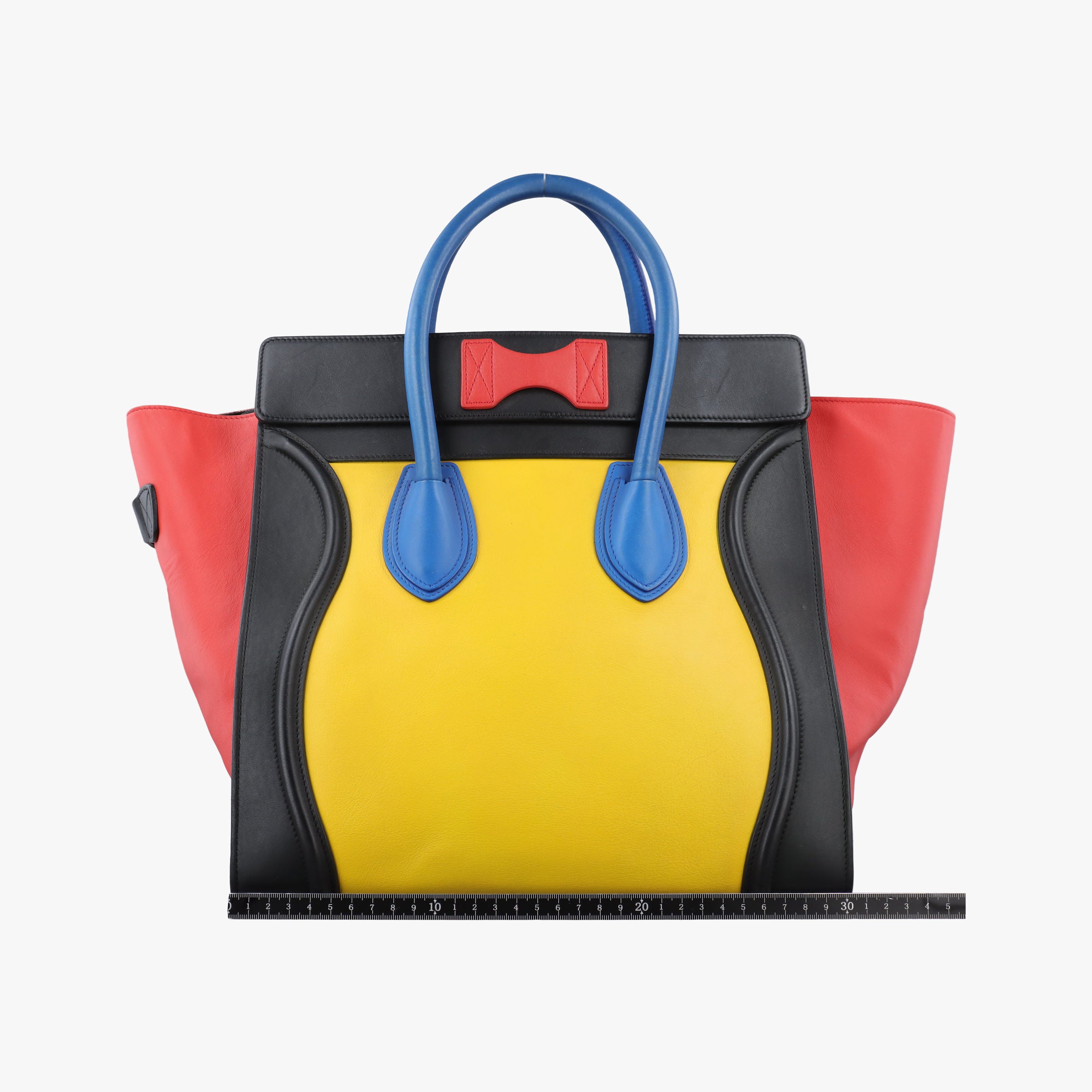 Luggage Micro shopper Yellow × Black × Orange × Blu Leather U-GA-0134ラゲージマイクロショッパー eイエロー × ブラック × オレンジ × ブルー レザー U-GA-0134