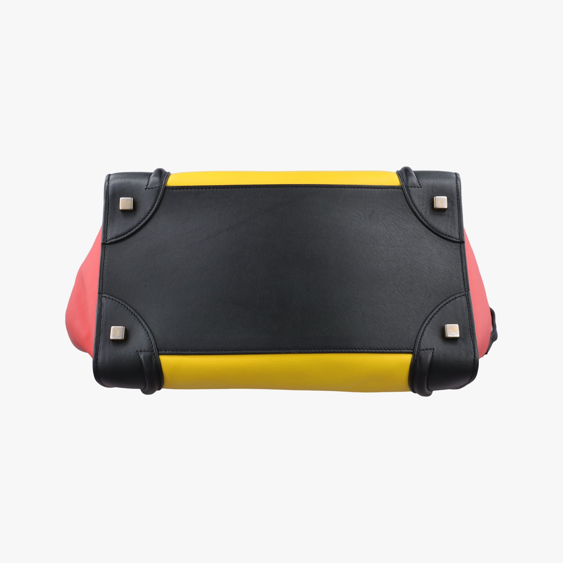 Luggage Micro shopper Yellow × Black × Orange × Blu Leather U-GA-0134ラゲージマイクロショッパー eイエロー × ブラック × オレンジ × ブルー レザー U-GA-0134