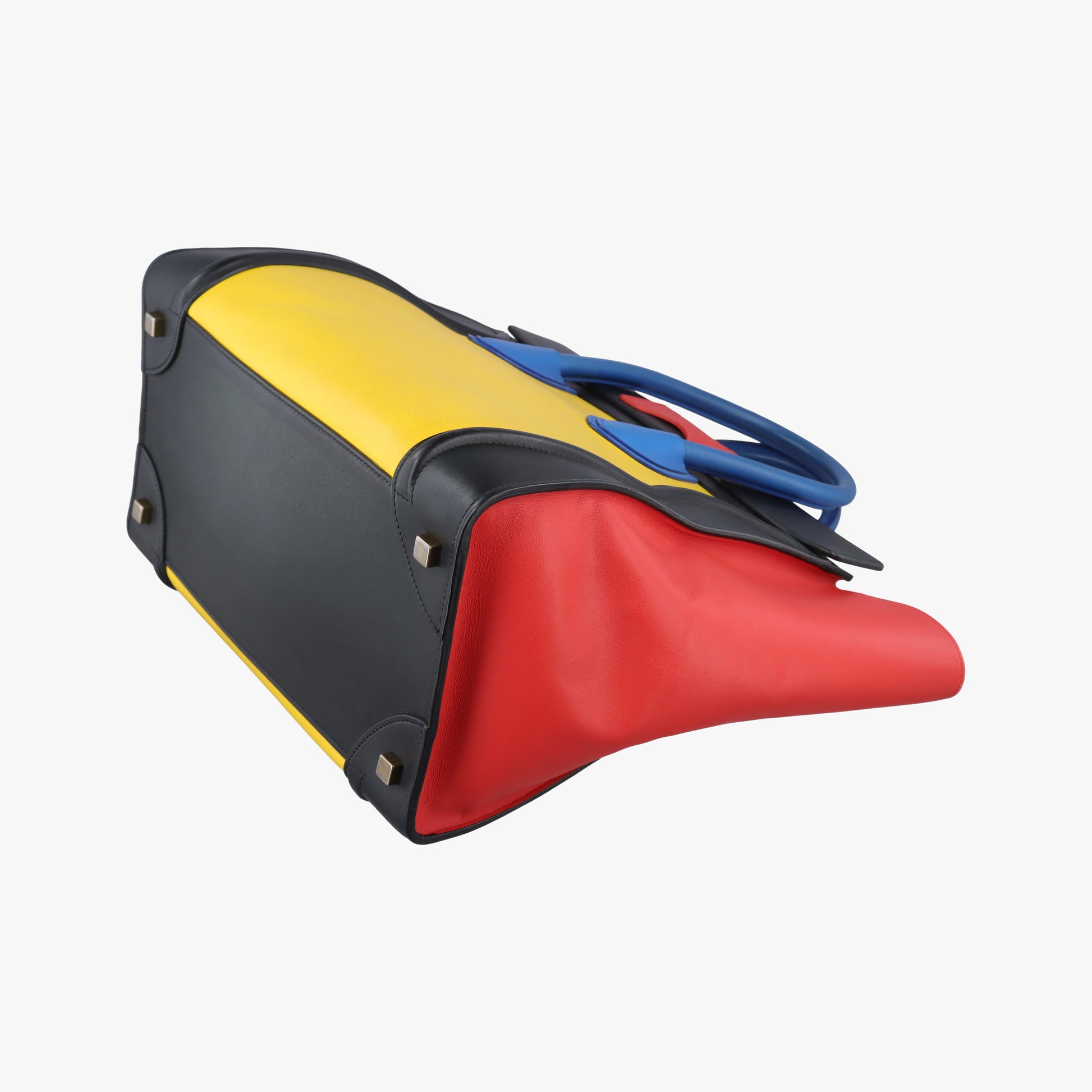 Luggage Micro shopper Yellow × Black × Orange × Blu Leather U-GA-0134ラゲージマイクロショッパー eイエロー × ブラック × オレンジ × ブルー レザー U-GA-0134
