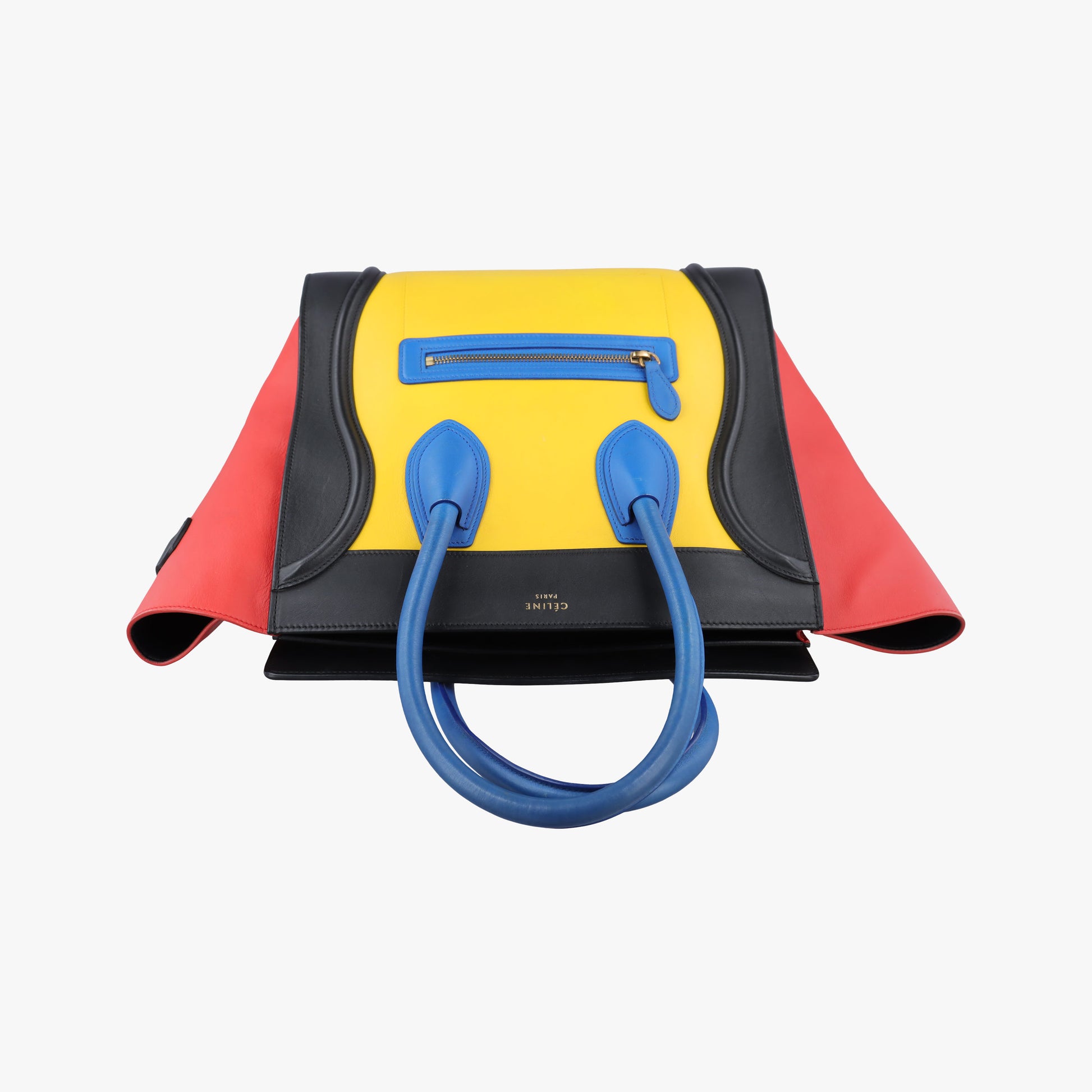 Luggage Micro shopper Yellow × Black × Orange × Blu Leather U-GA-0134ラゲージマイクロショッパー eイエロー × ブラック × オレンジ × ブルー レザー U-GA-0134