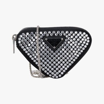 Triangle Crystal Black Leather 1NR015 42トライアングル ブラック レザー 1NR015 42